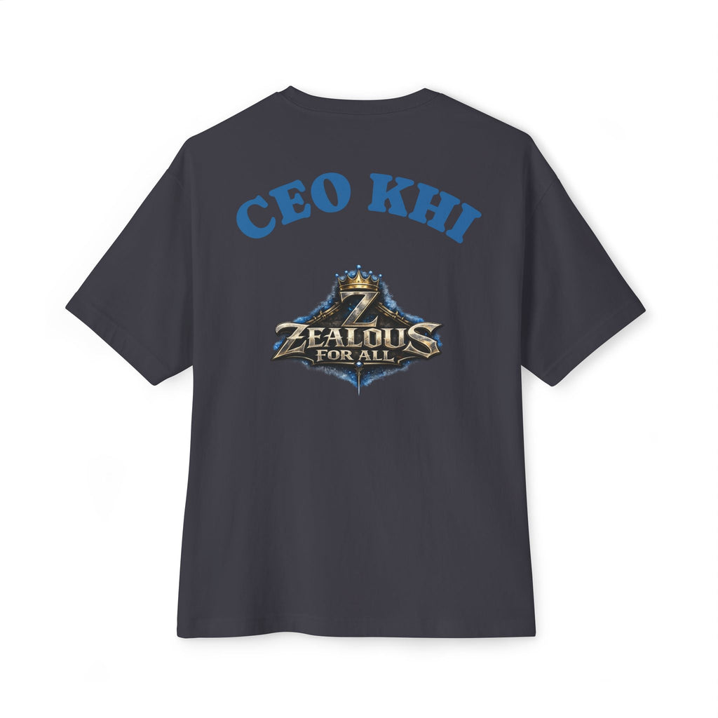 CEO KHI EDITION *Oversized* Discipline Over Emotions Graphic T-Shirt (Blue Heart) Printify