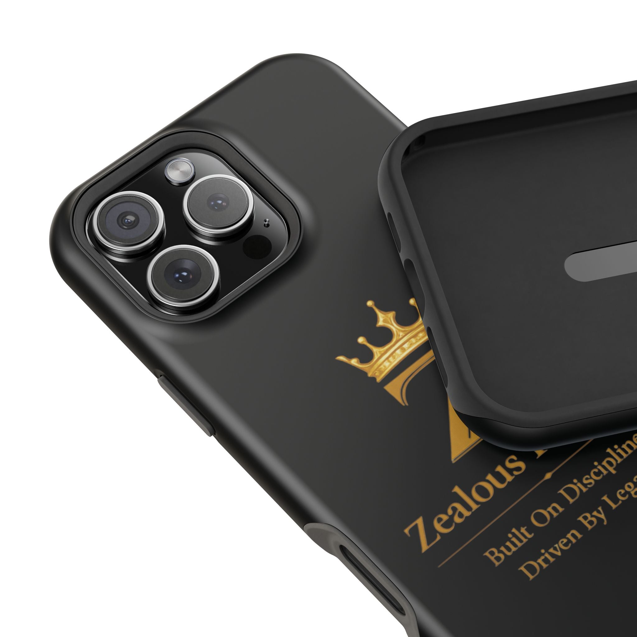 Phone Case — "Zealous For All" Gold Crown Impact-Resistant Case Printify
