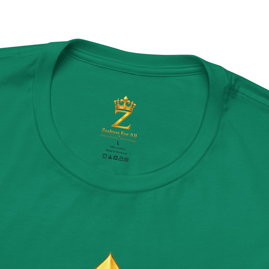 Unisex Zealous For All T-Shirt (Gold Logo) Printify