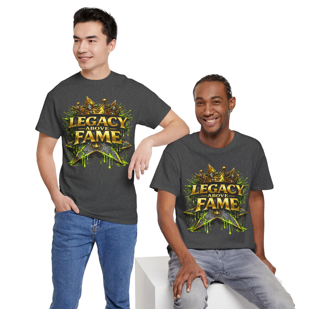Adult Legacy Above Fame Graphic T-Shirt (Lime Green Drip) - Zealous For All