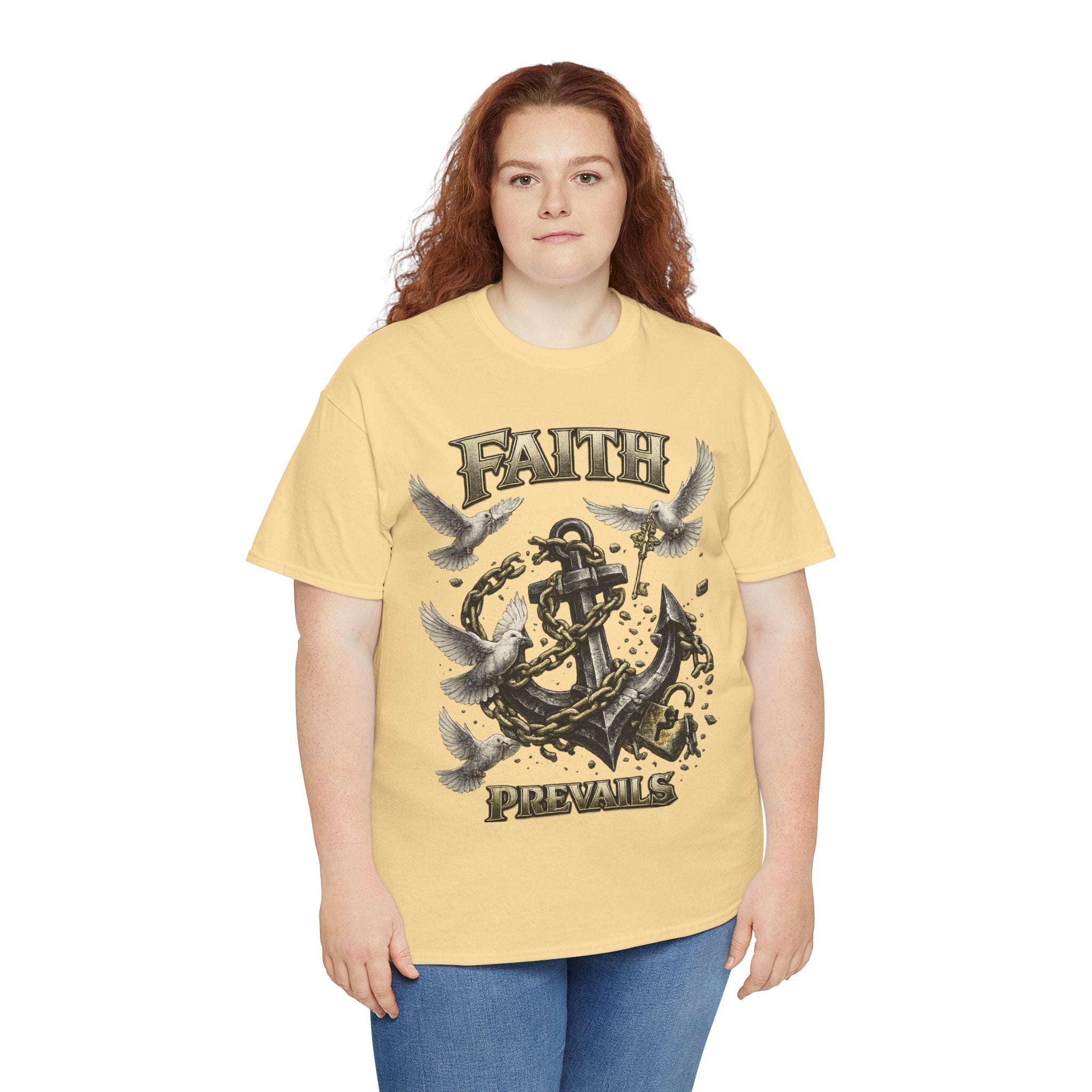 Adult Faith Prevails T‑Shirt (Black Anchor) Printify