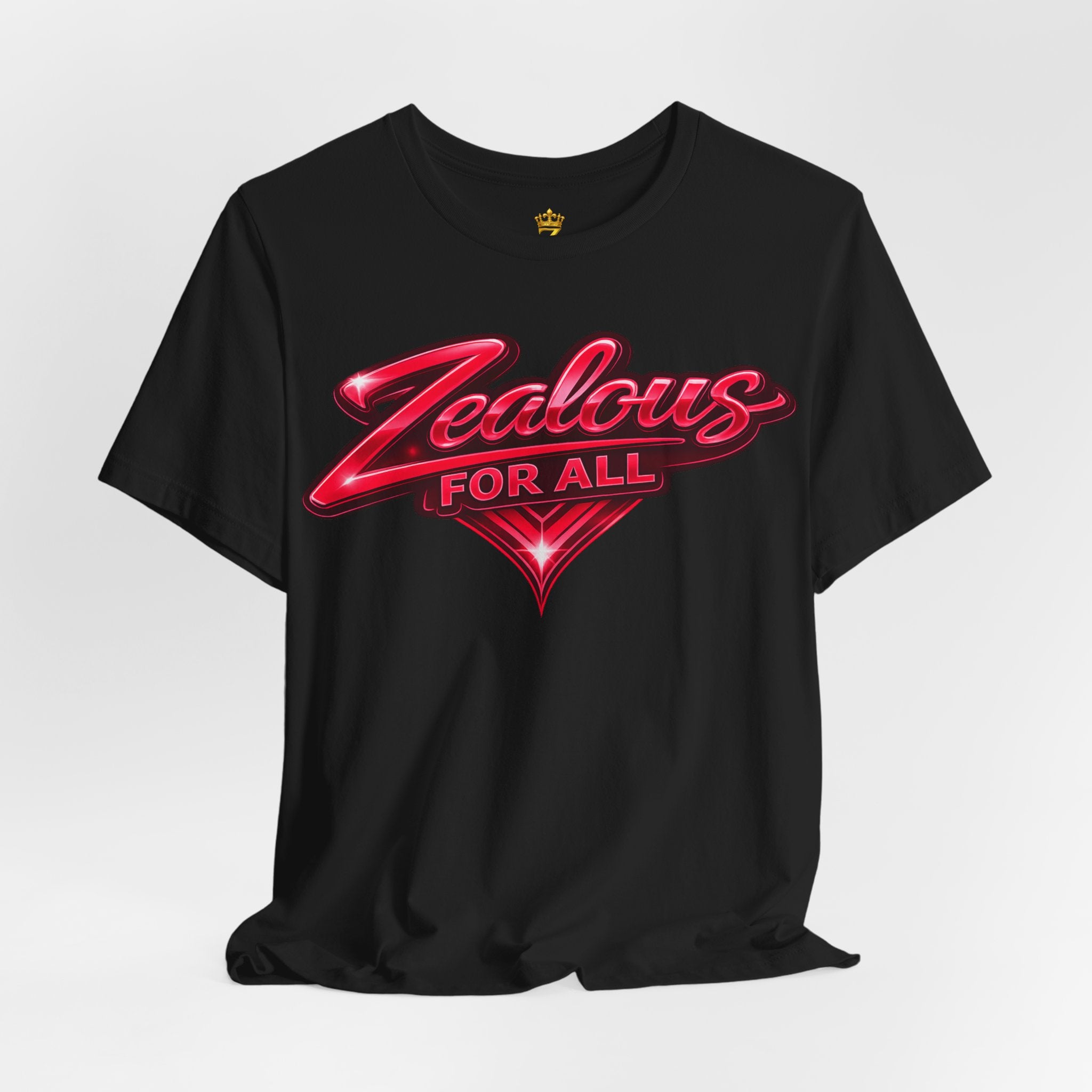 Zealous For All Graphic T-Shirt (Red Logo) Printify