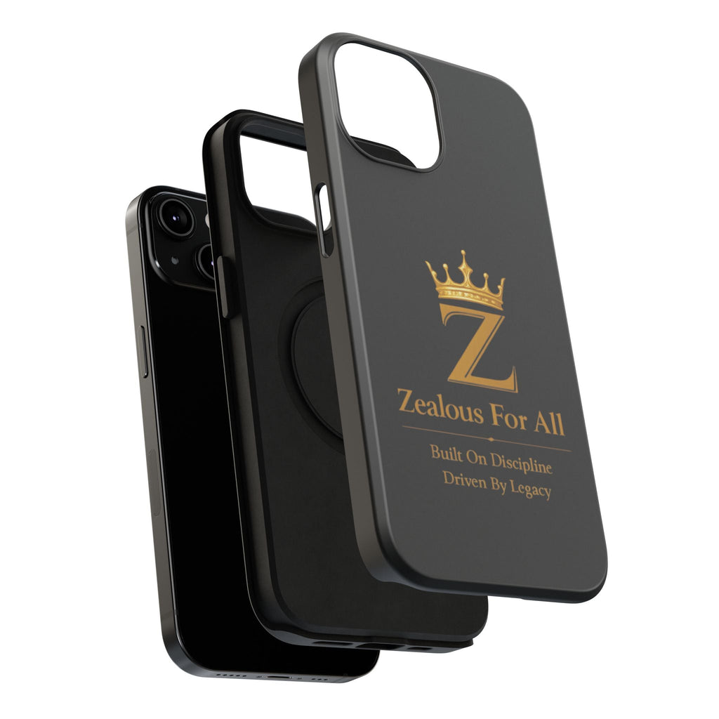 Phone Case — "Zealous For All" Gold Crown Impact-Resistant Case Printify