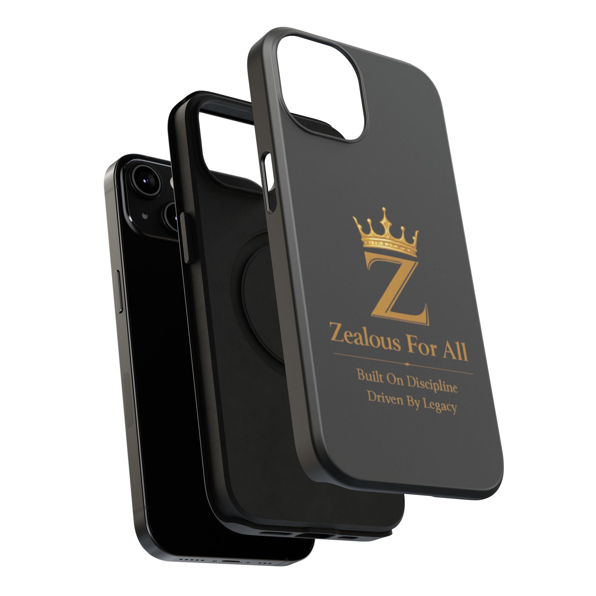 Phone Case — "Zealous For All" Gold Crown Impact-Resistant Case Printify