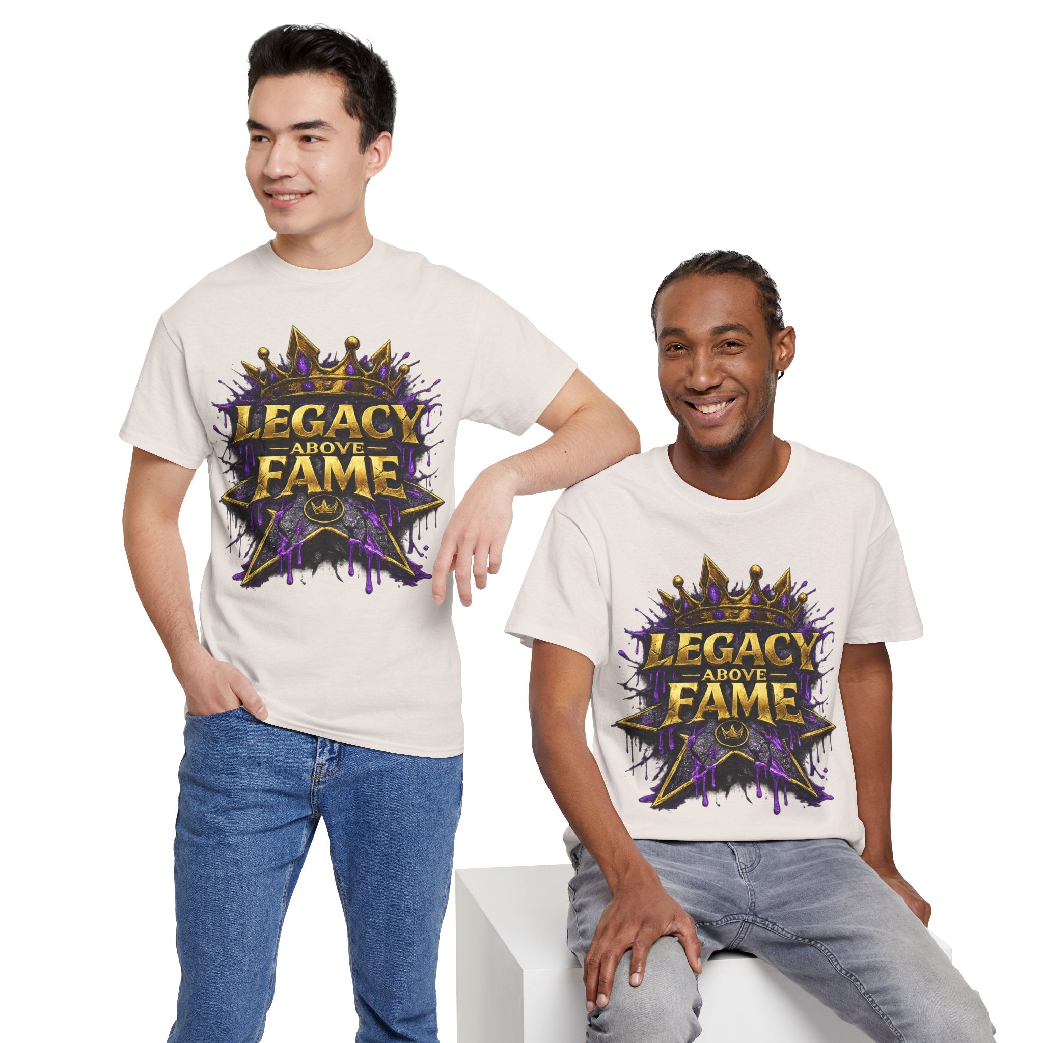 Adult Legacy Above Fame Graphic T-Shirt (Purple Drip) - Zealous For All