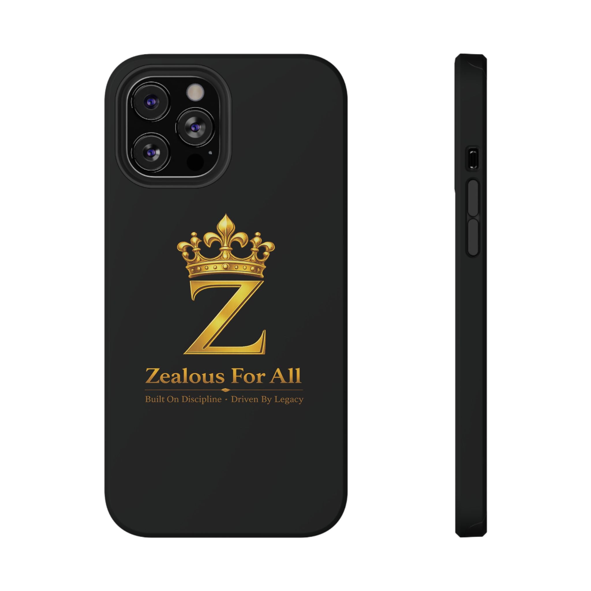 ZFA Phone Case  — "Zealous For All" Gold Crown Impact-Resistant Case Printify