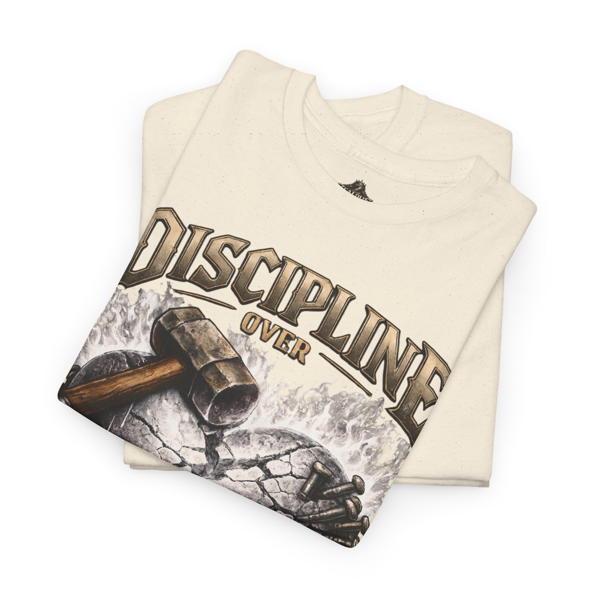 Adult Discipline Over Emotions Graphic T-Shirt (White Heart)