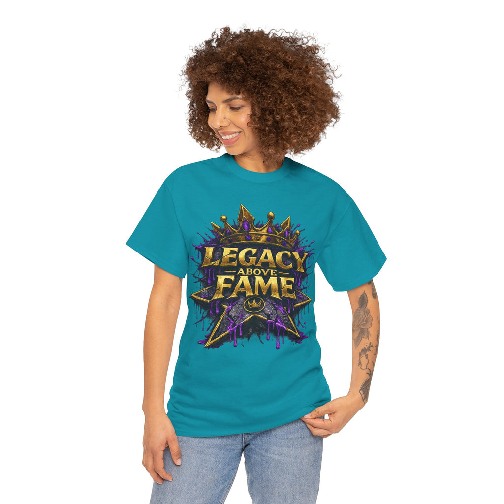 Adult Legacy Above Fame Graphic T-Shirt (Purple Drip) - Zealous For All