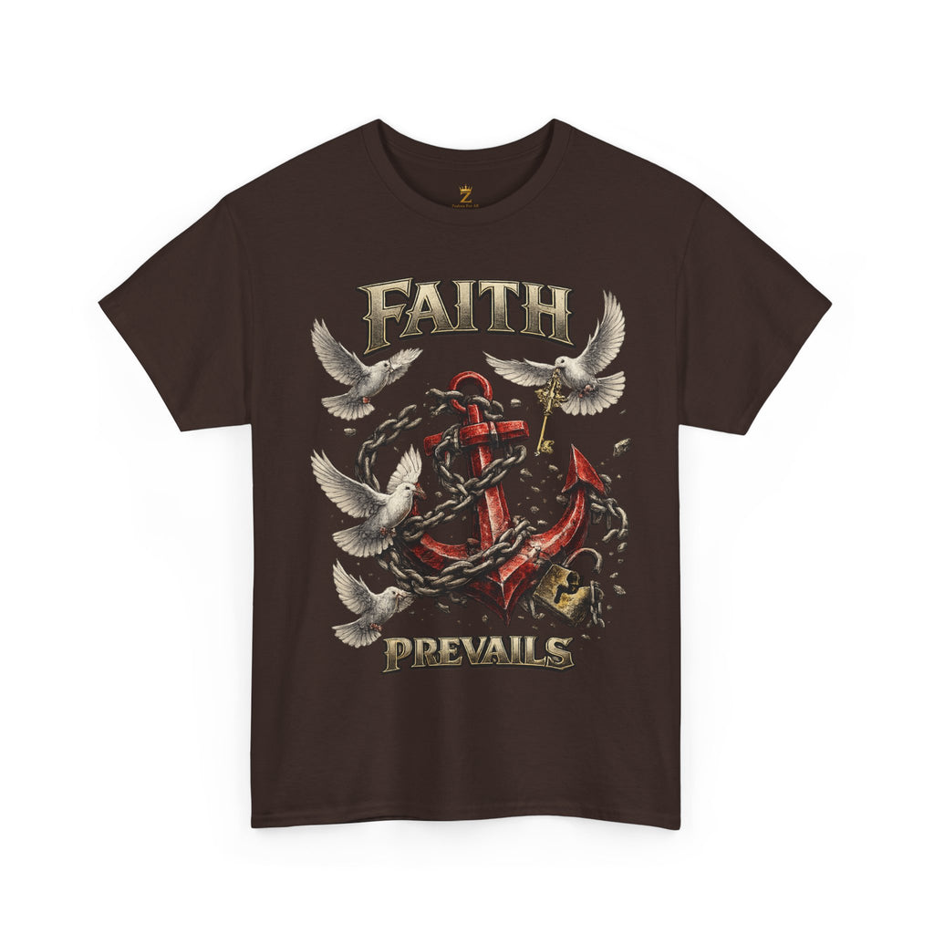 Adult Faith Prevails T‑Shirt (Red Anchor) Printify