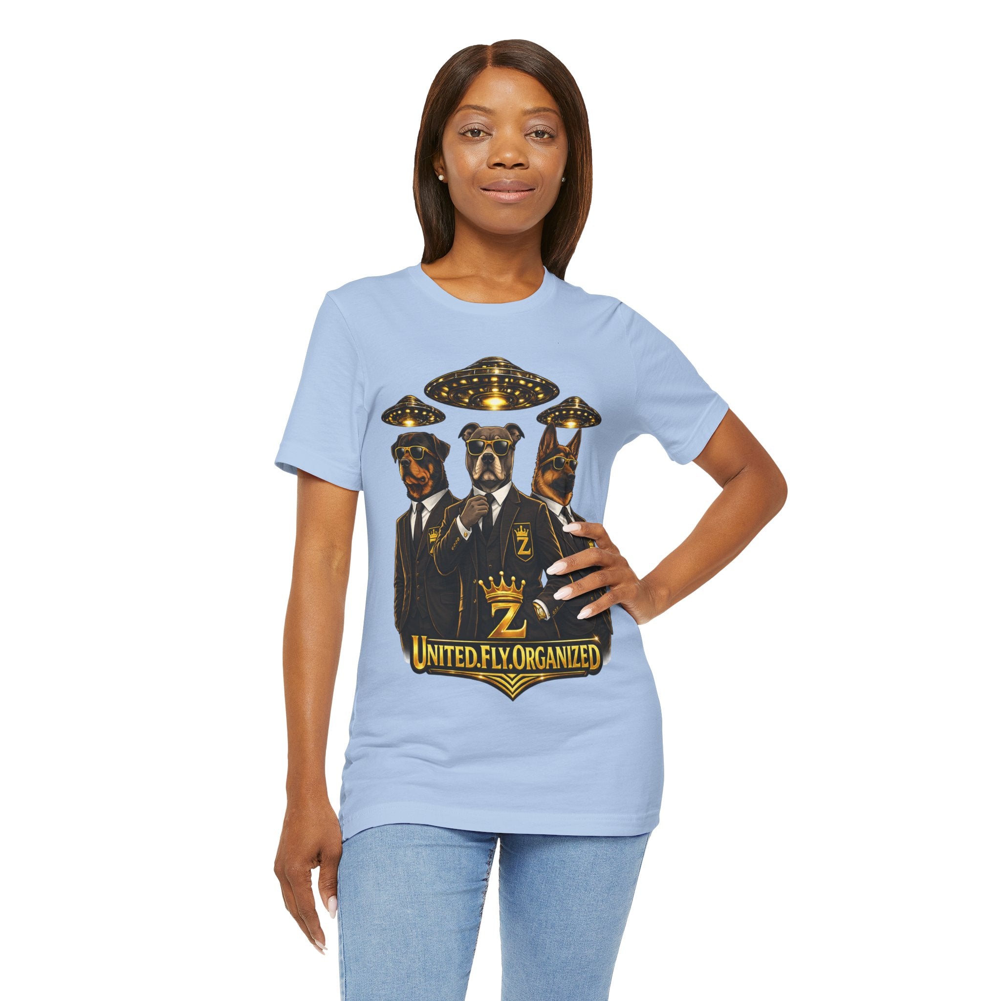 COMING SOON... United. Fly. Organized. Graphic Tee (Gold) Printify