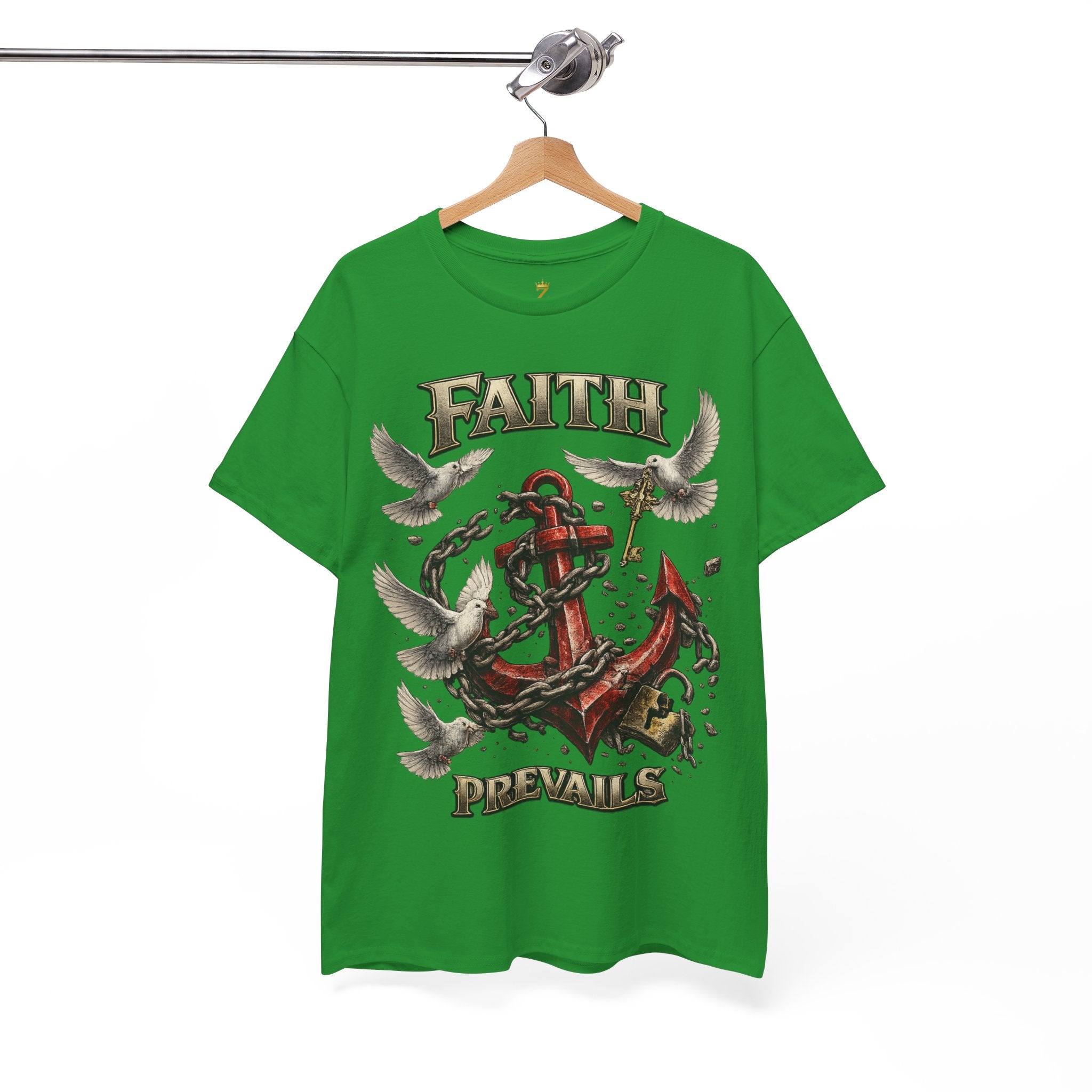 Adult Faith Prevails T‑Shirt (Red Anchor) Printify