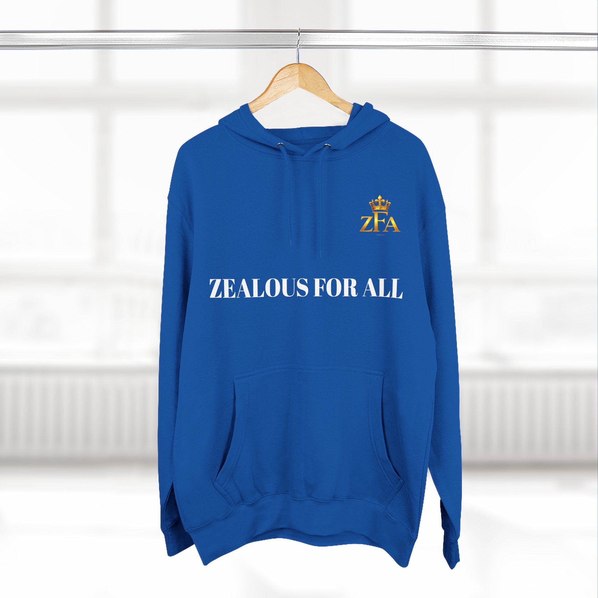 ZFA Premium Hoodie (White Words) Printify