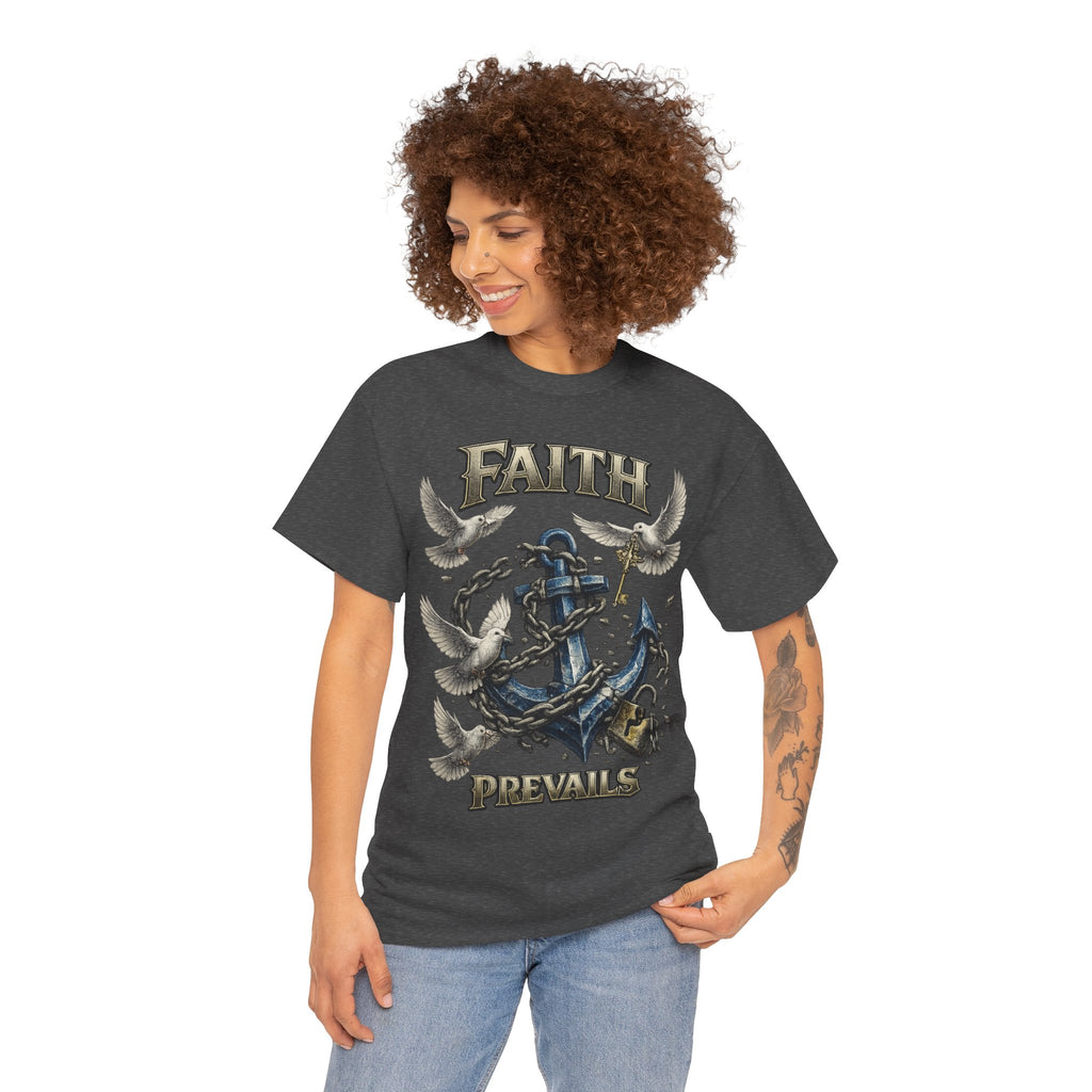 Adult Faith Prevails T‑Shirt (Blue Anchor) Printify