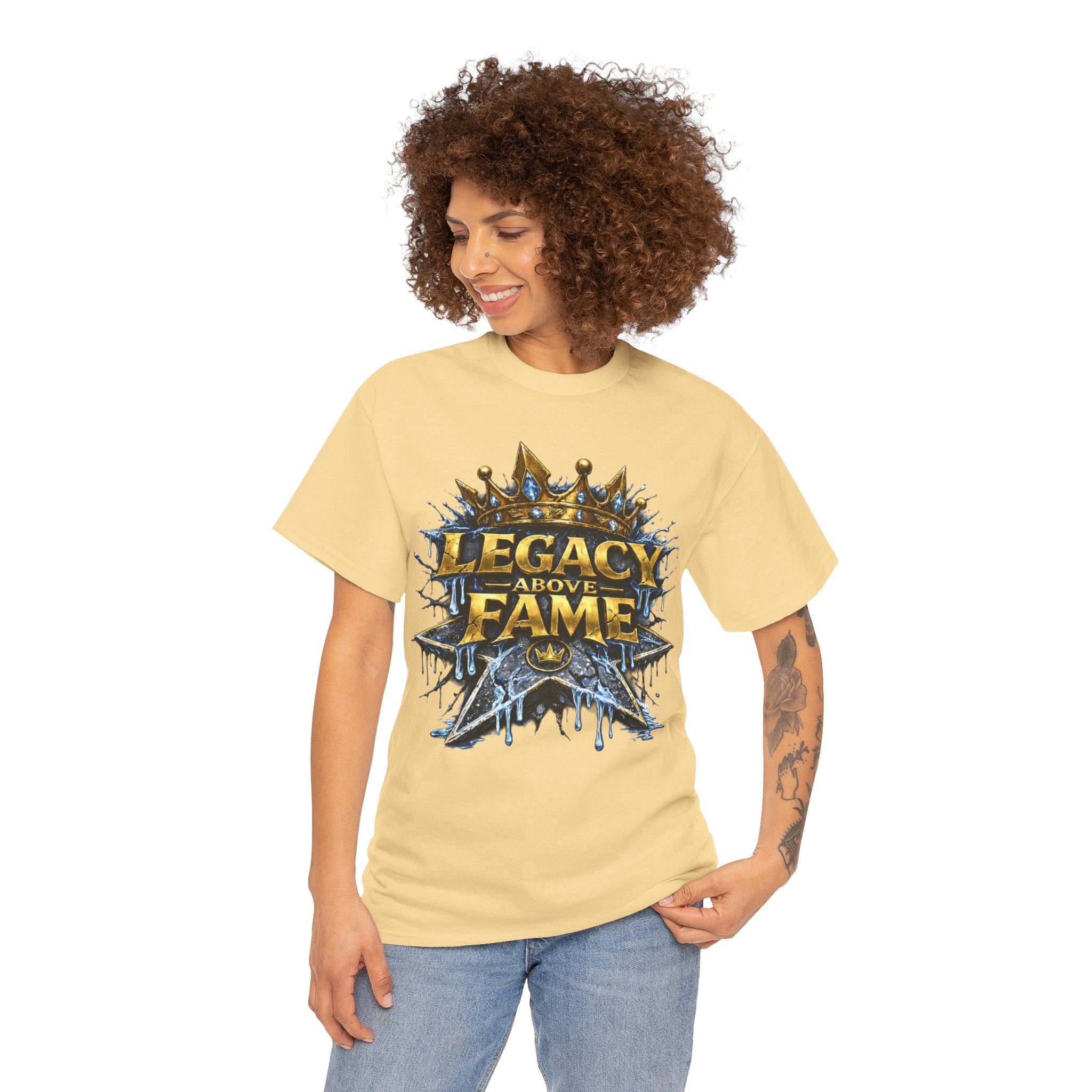 Adult Legacy Above Fame Graphic T-Shirt (Icy Blue Drip) - Zealous For All