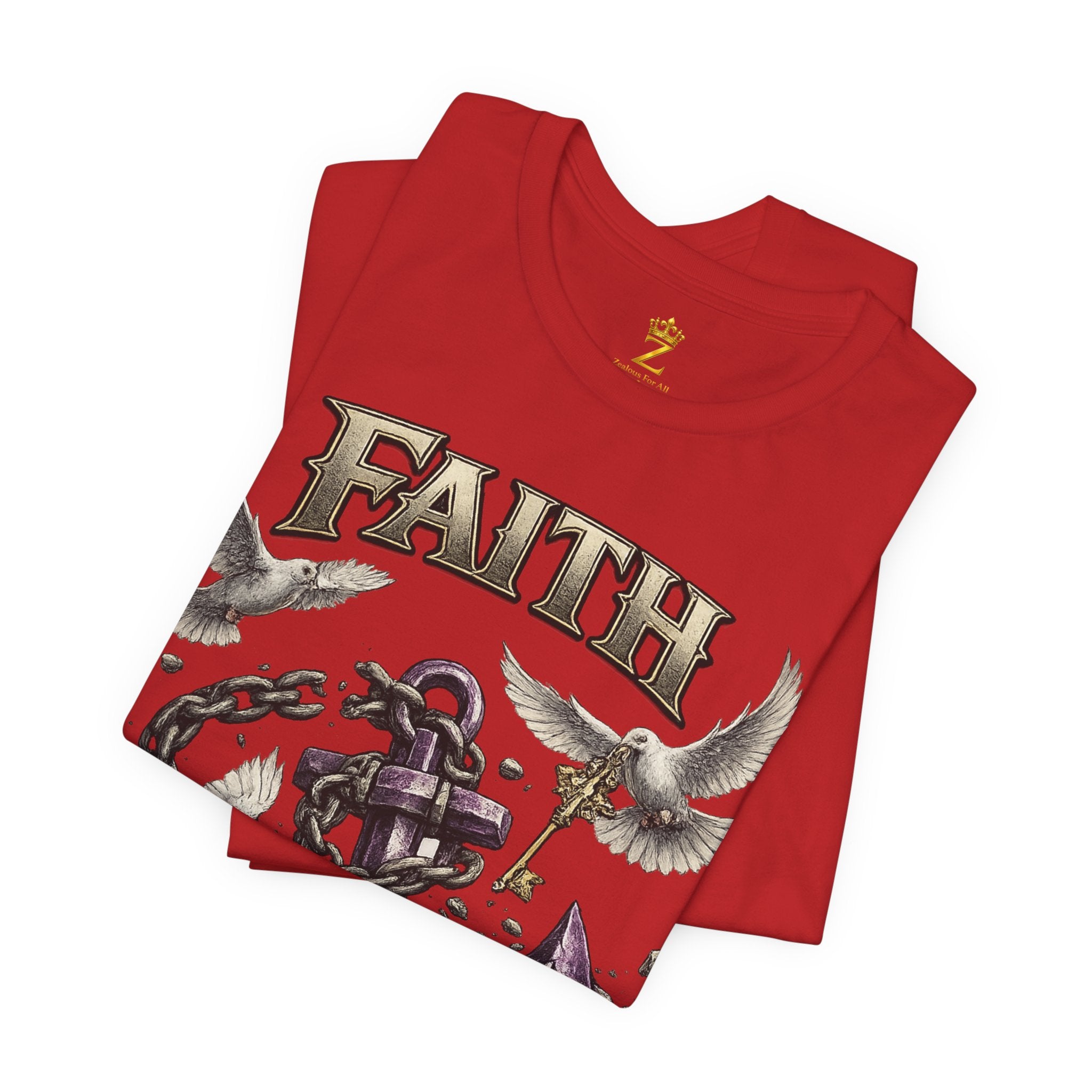 Faith Prevails T‑Shirt (Purple Anchor) Printify