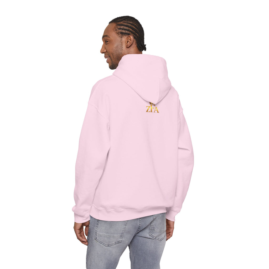 Zealous For All Hoodie — Gold Logo Printify