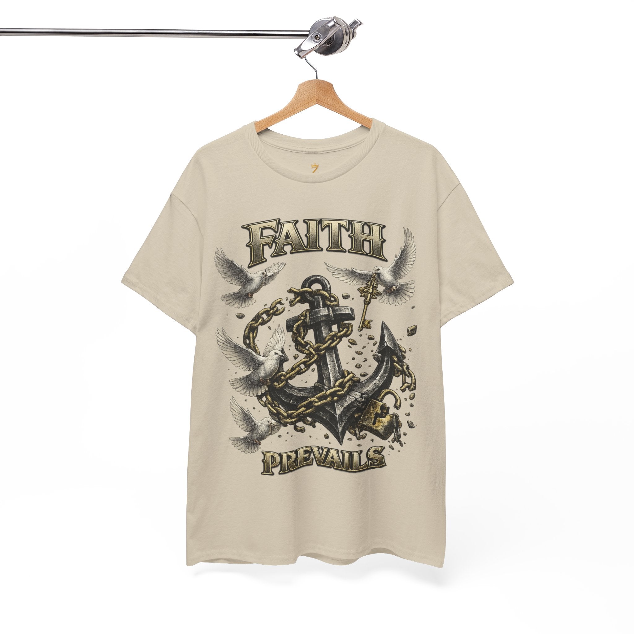 Adult Faith Prevails T‑Shirt (Black Anchor) Printify