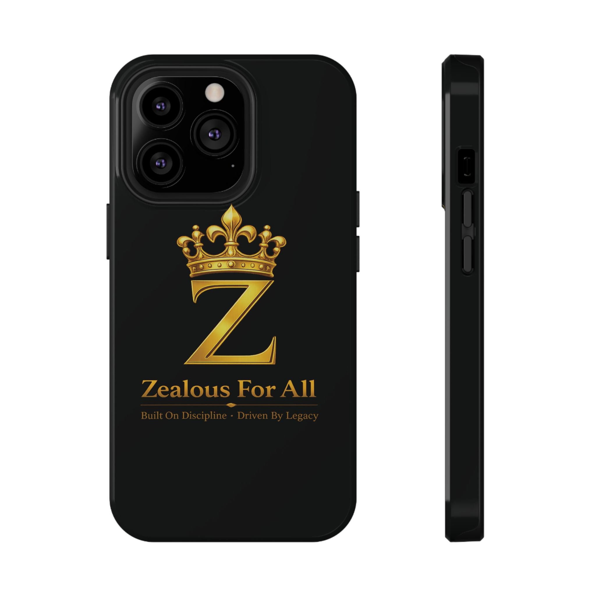 ZFA Phone Case  — "Zealous For All" Gold Crown Impact-Resistant Case Printify