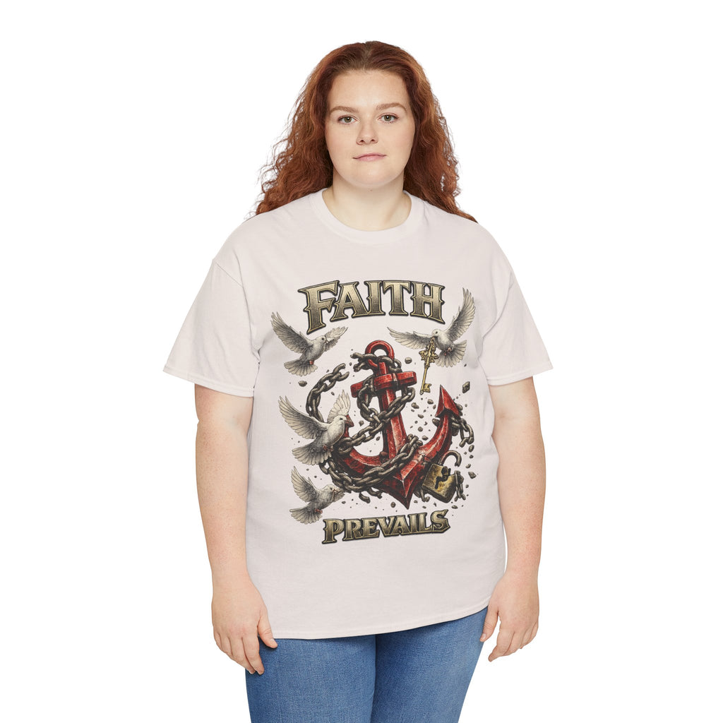 Adult Faith Prevails T‑Shirt (Red Anchor) Printify