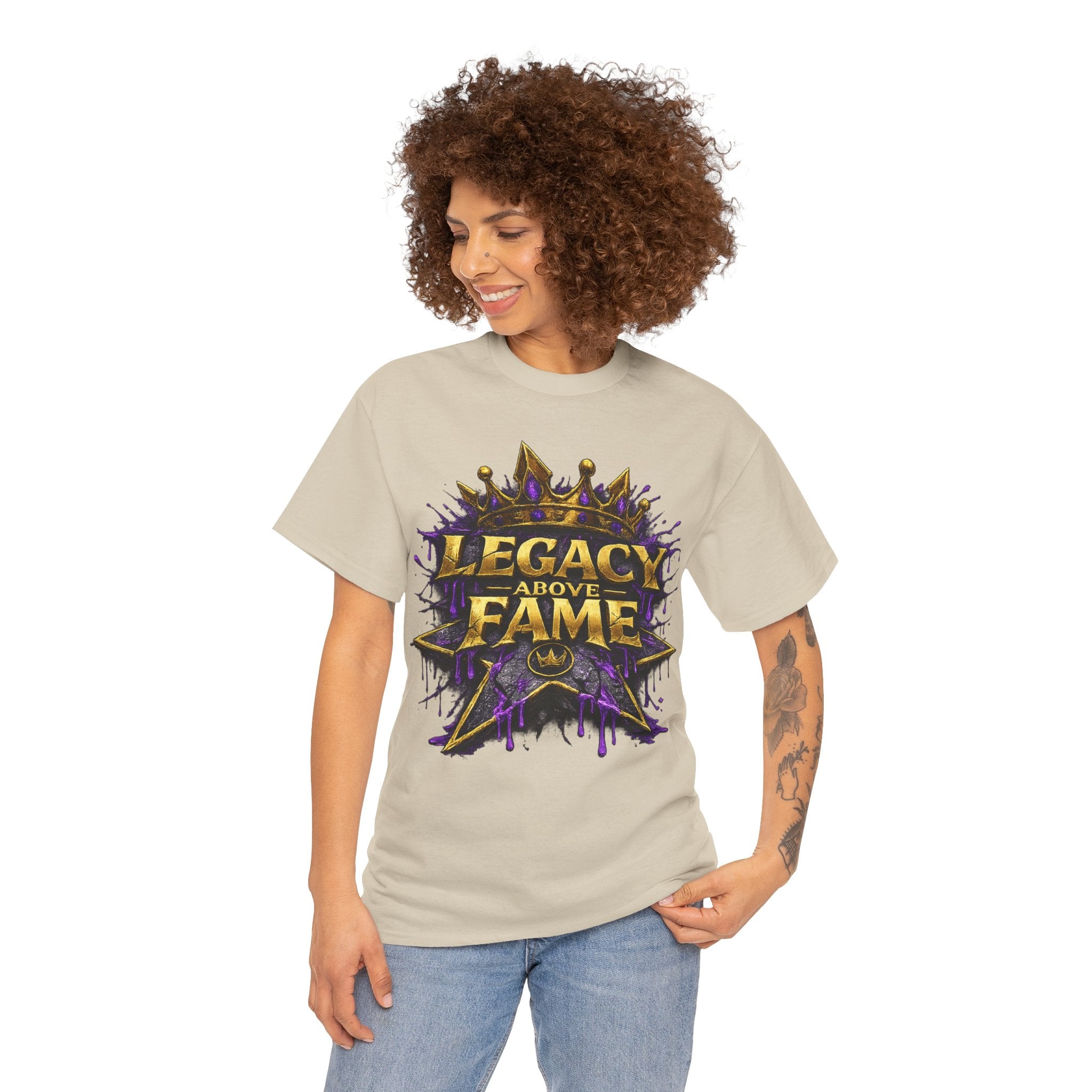 Adult Legacy Above Fame Graphic T-Shirt (Purple Drip) - Zealous For All