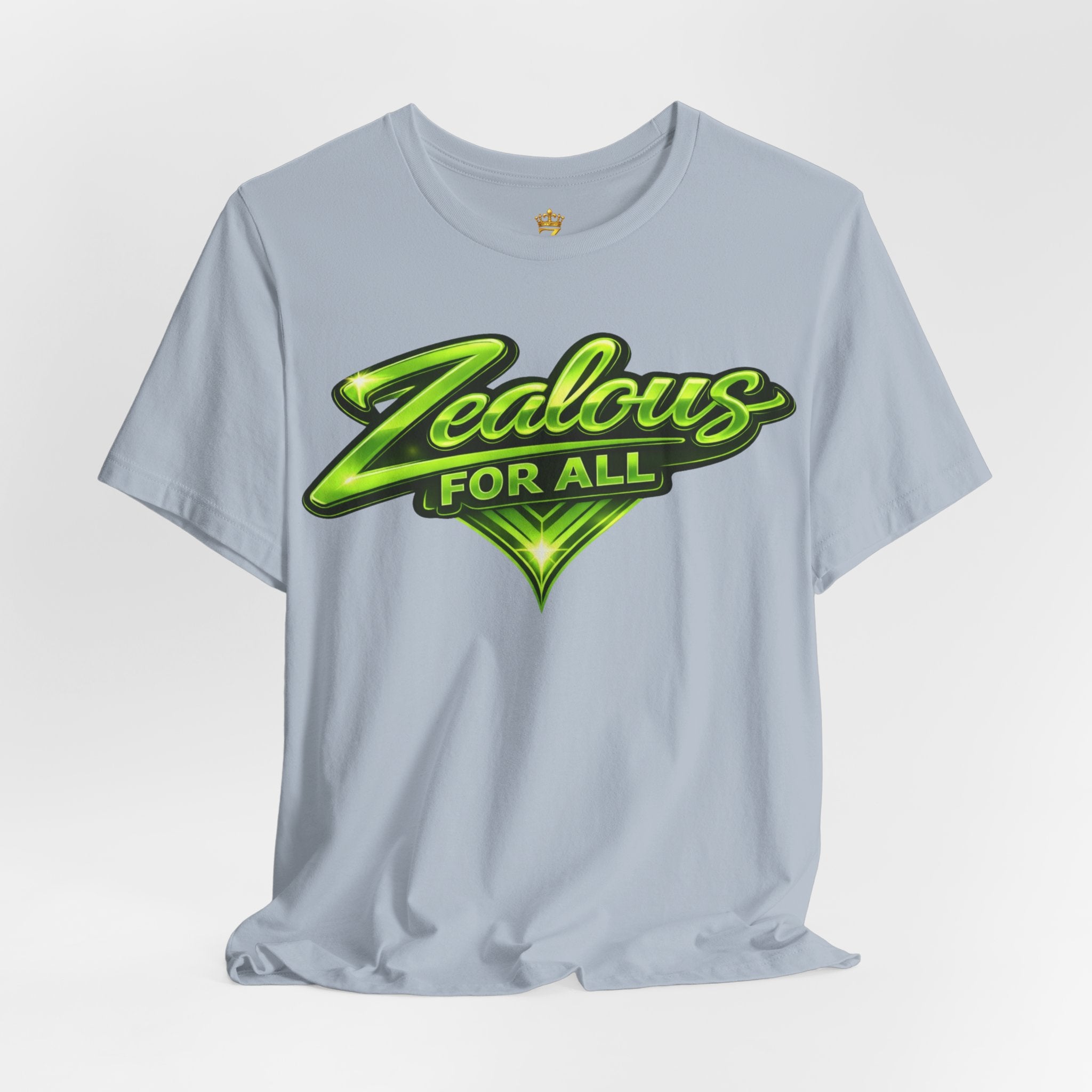 Zealous For All Graphic T-Shirt (Lime Green Logo) Printify