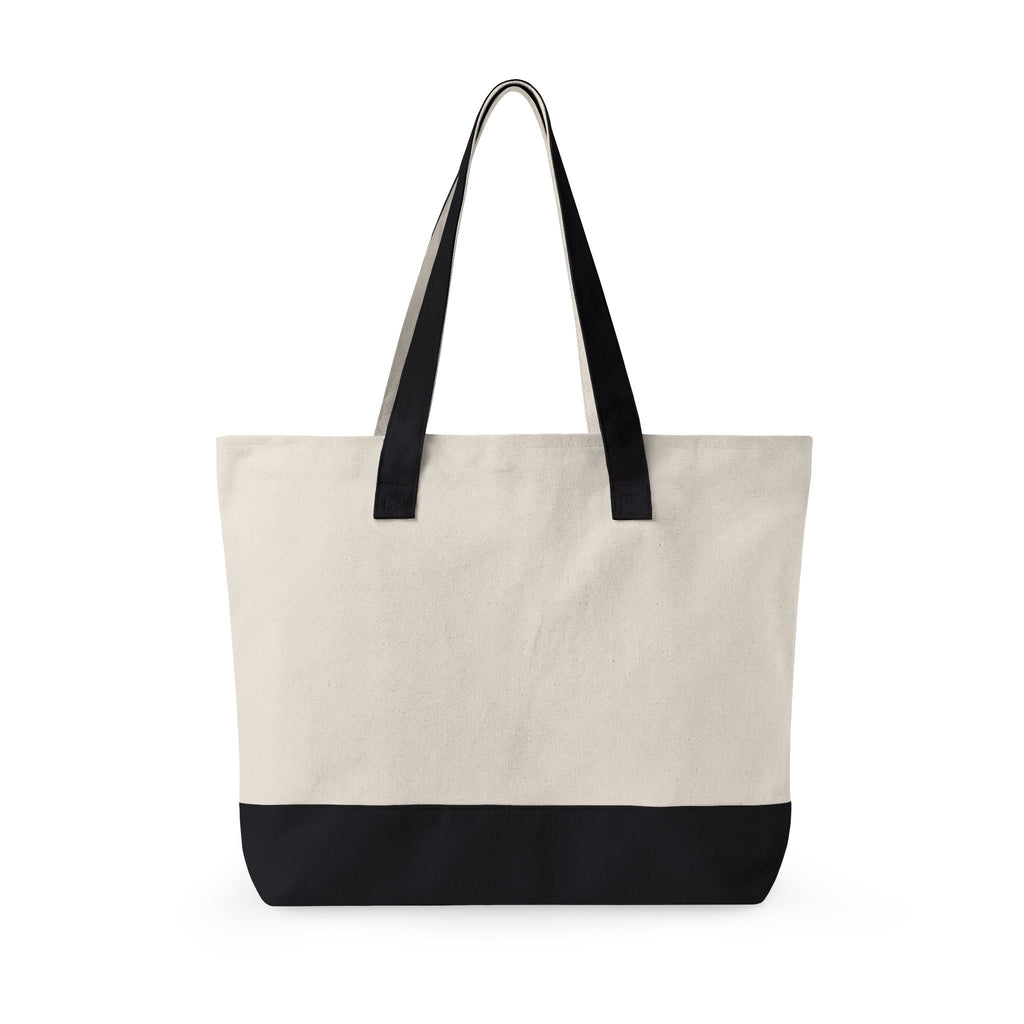 ZFA Crown Canvas Tote (Gold Lettered Zippered Beach & Everyday Bag) Printify