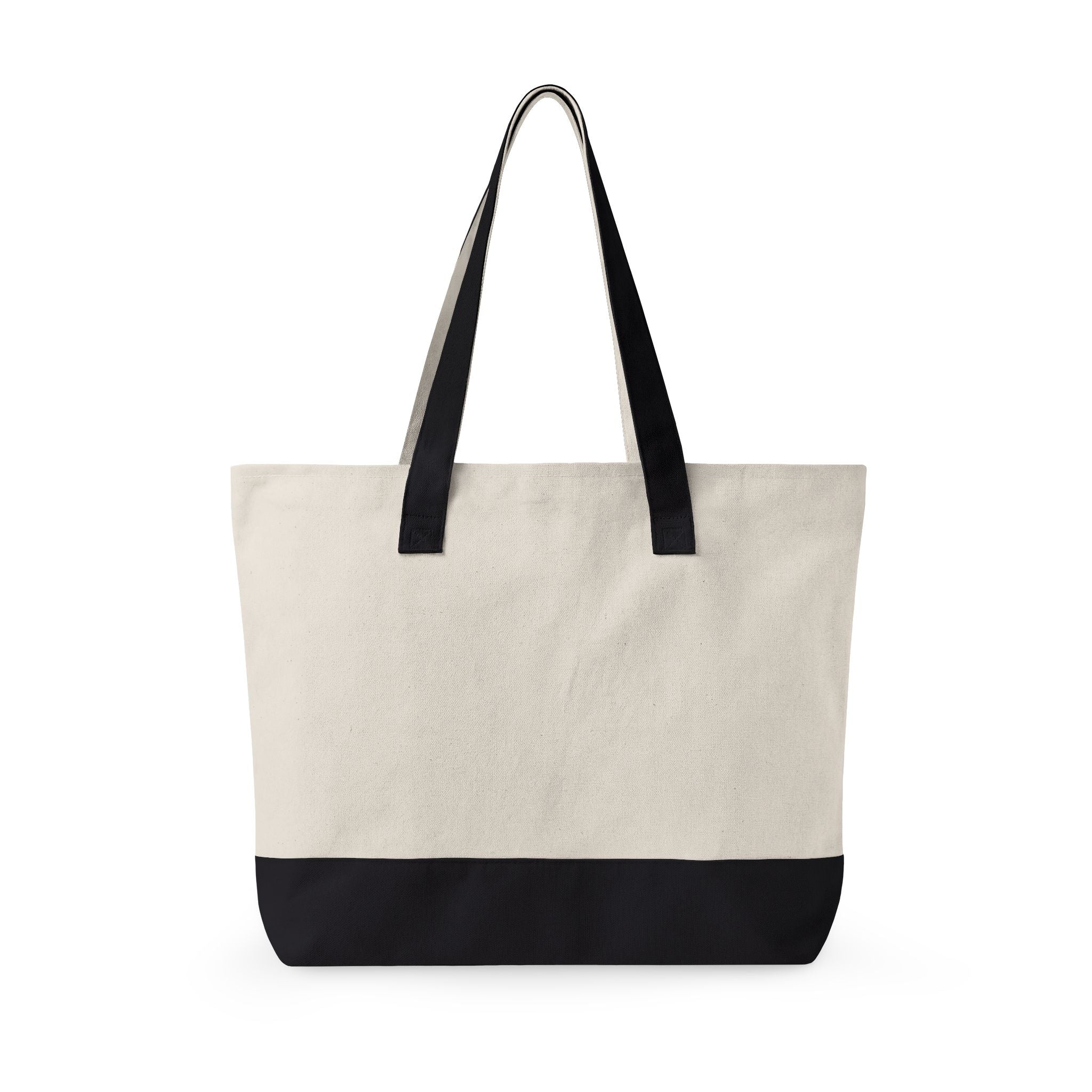 ZFA Crown Canvas Tote (Gold Lettered Zippered Beach & Everyday Bag) Printify