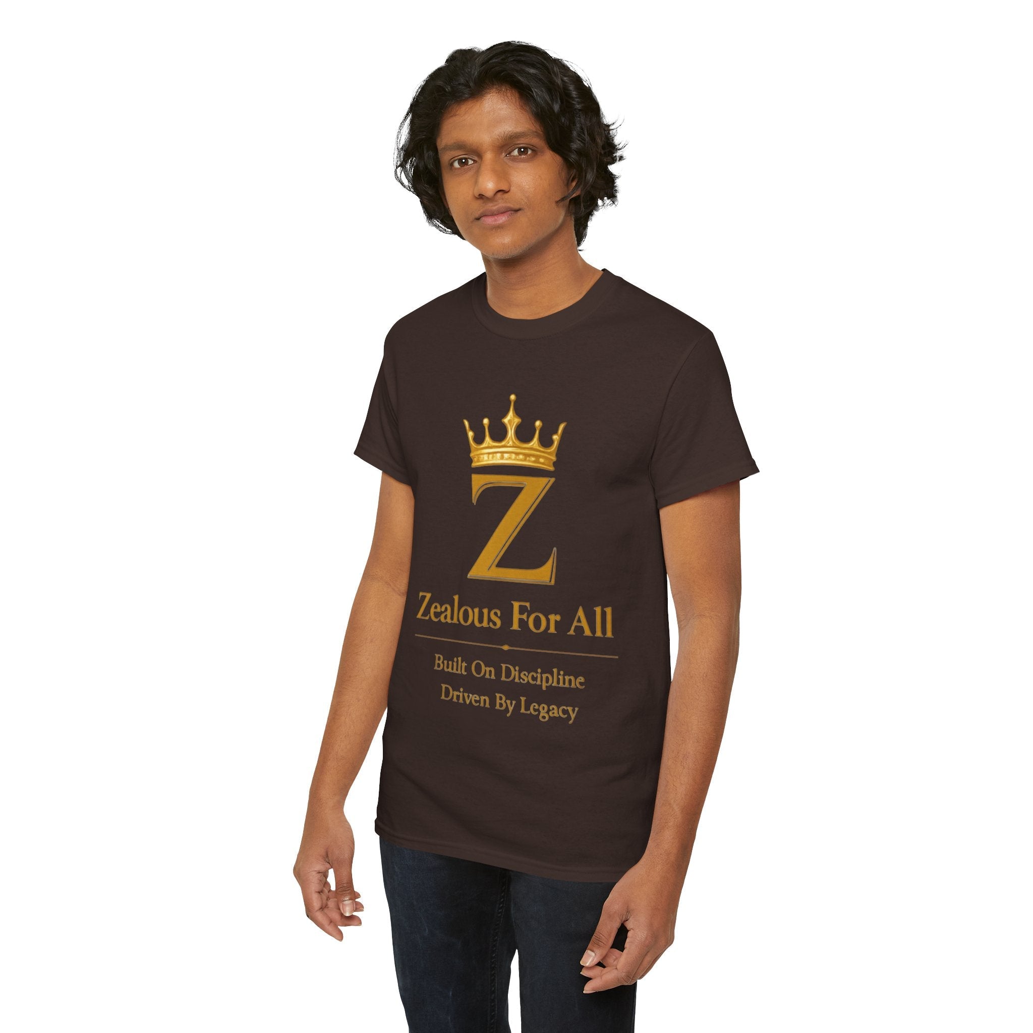 Unisex Zealous For All T-Shirt (Gold Logo) Printify