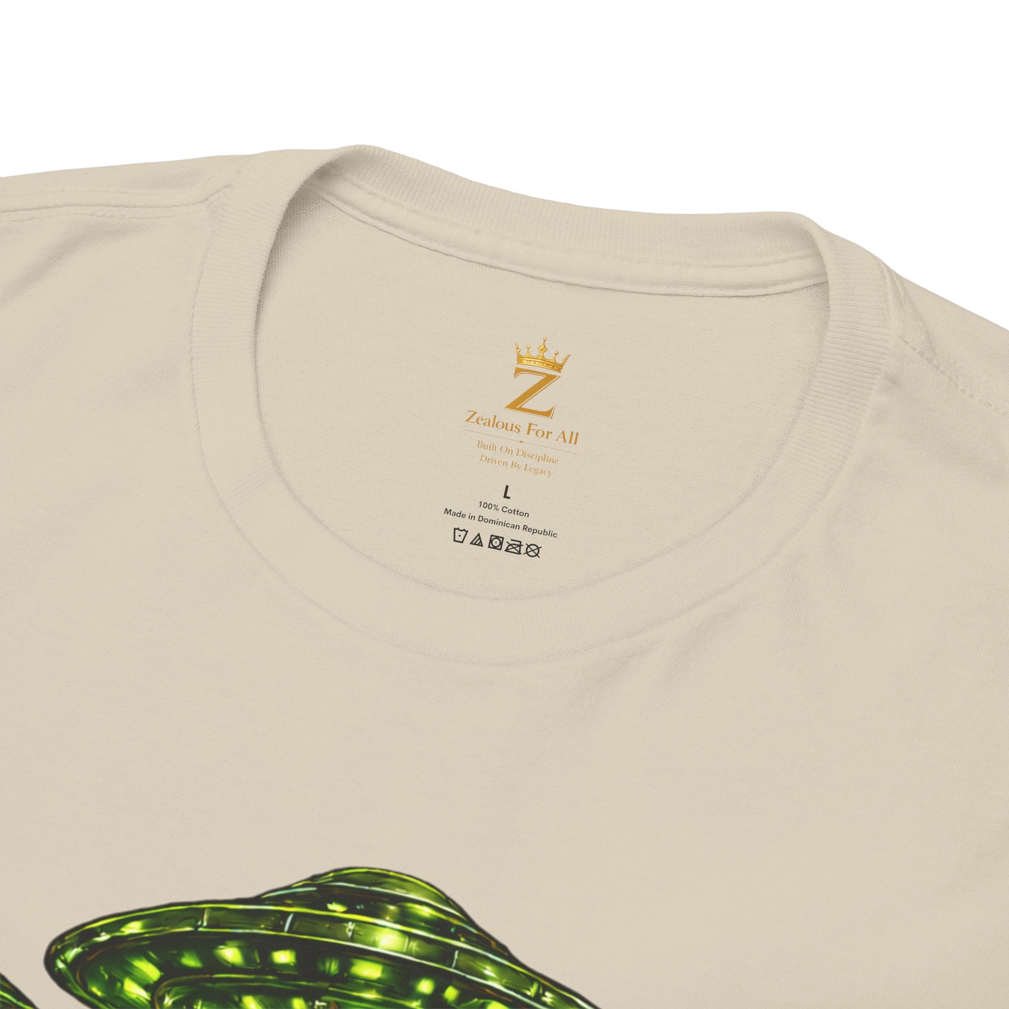 Adult "United. Fly. Organized." Graphic Tee (Lime Green) Printify