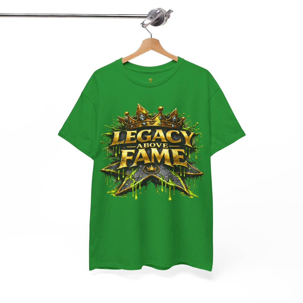 Adult Legacy Above Fame Graphic T-Shirt (Lime Green Drip) - Zealous For All
