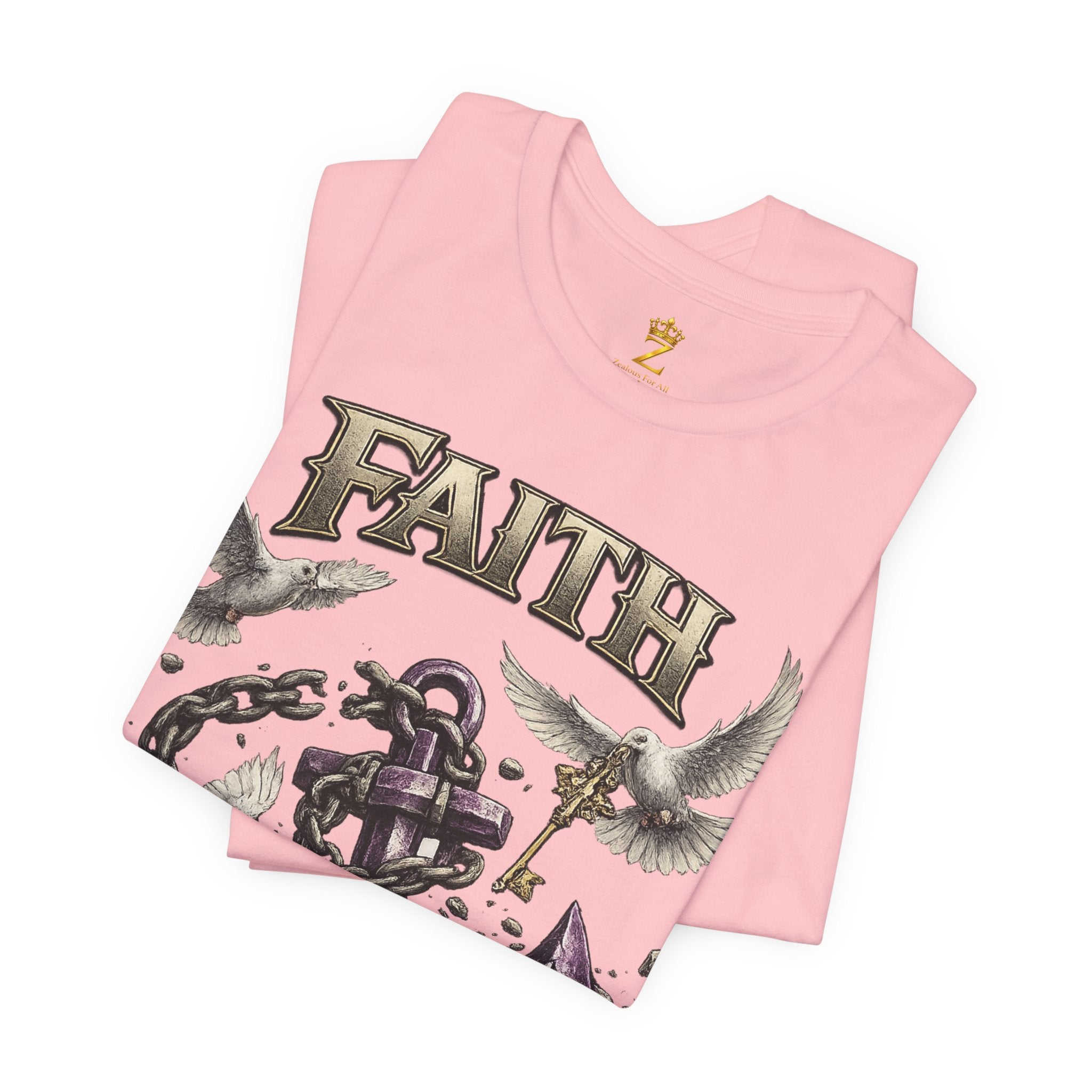 Faith Prevails T‑Shirt (Purple Anchor) Printify