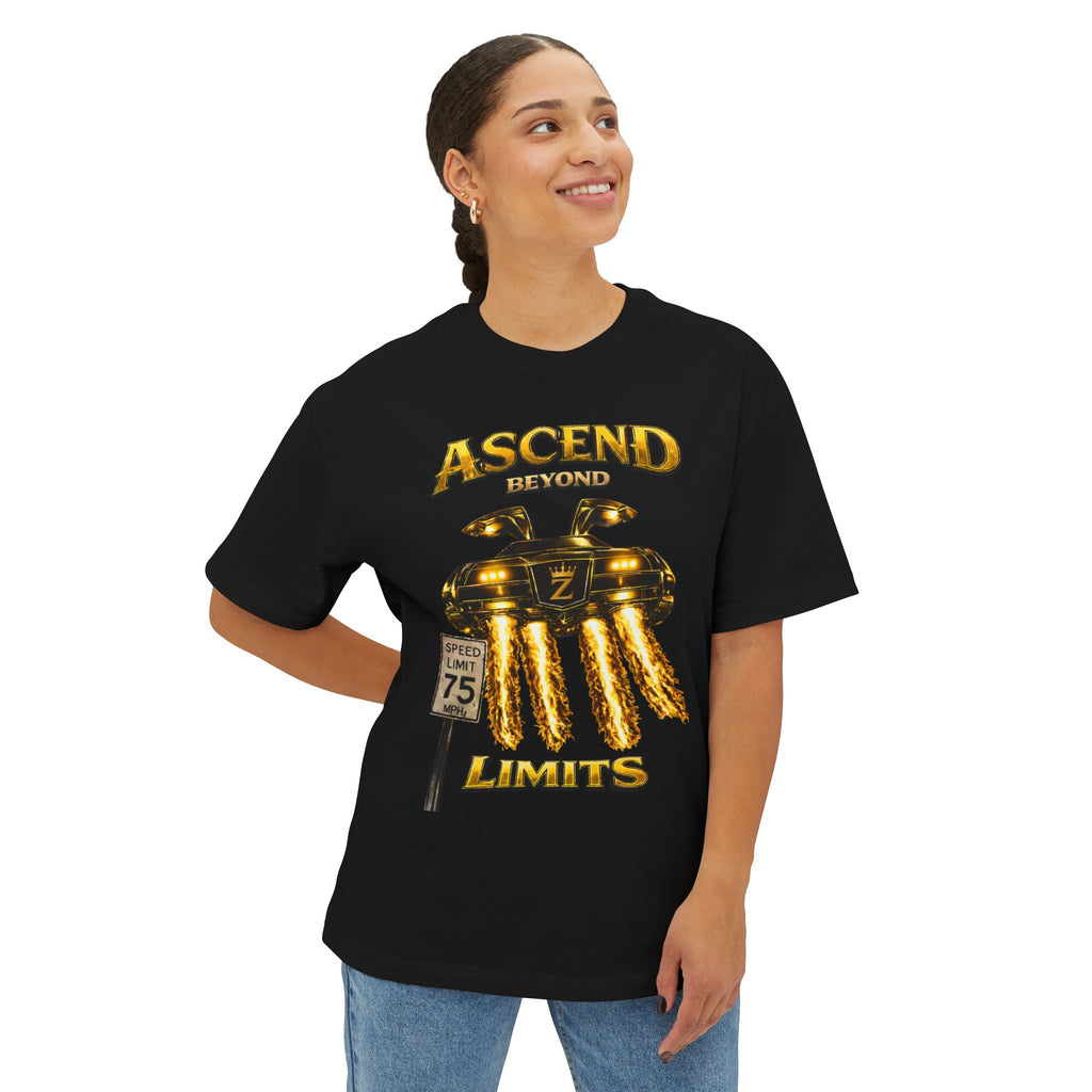 COMING SOON... Adult *Oversized* Ascend Beyond Limits Graphic Tee (Gold) Printify