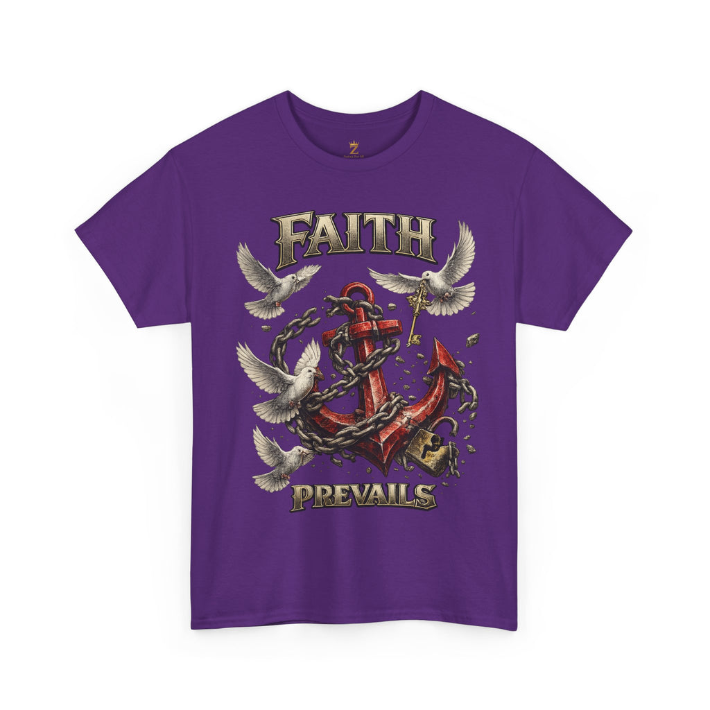 Adult Faith Prevails T‑Shirt (Red Anchor) Printify