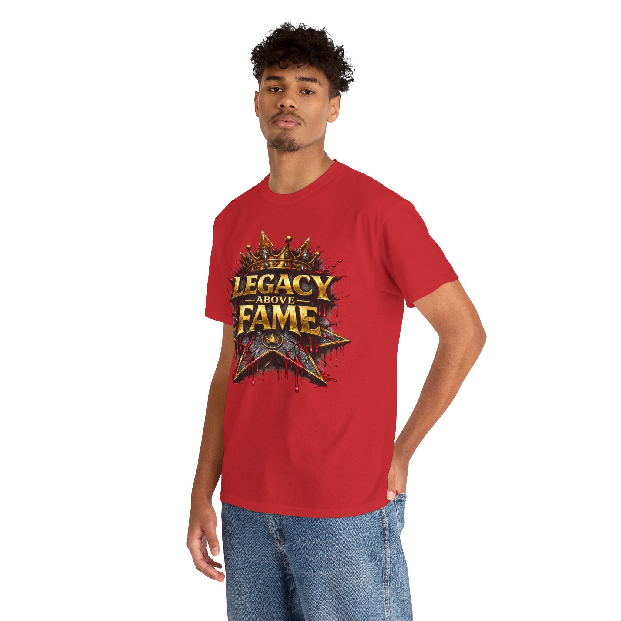 Adult Legacy Above Fame Graphic T-Shirt (Red Drip) - Zealous For All