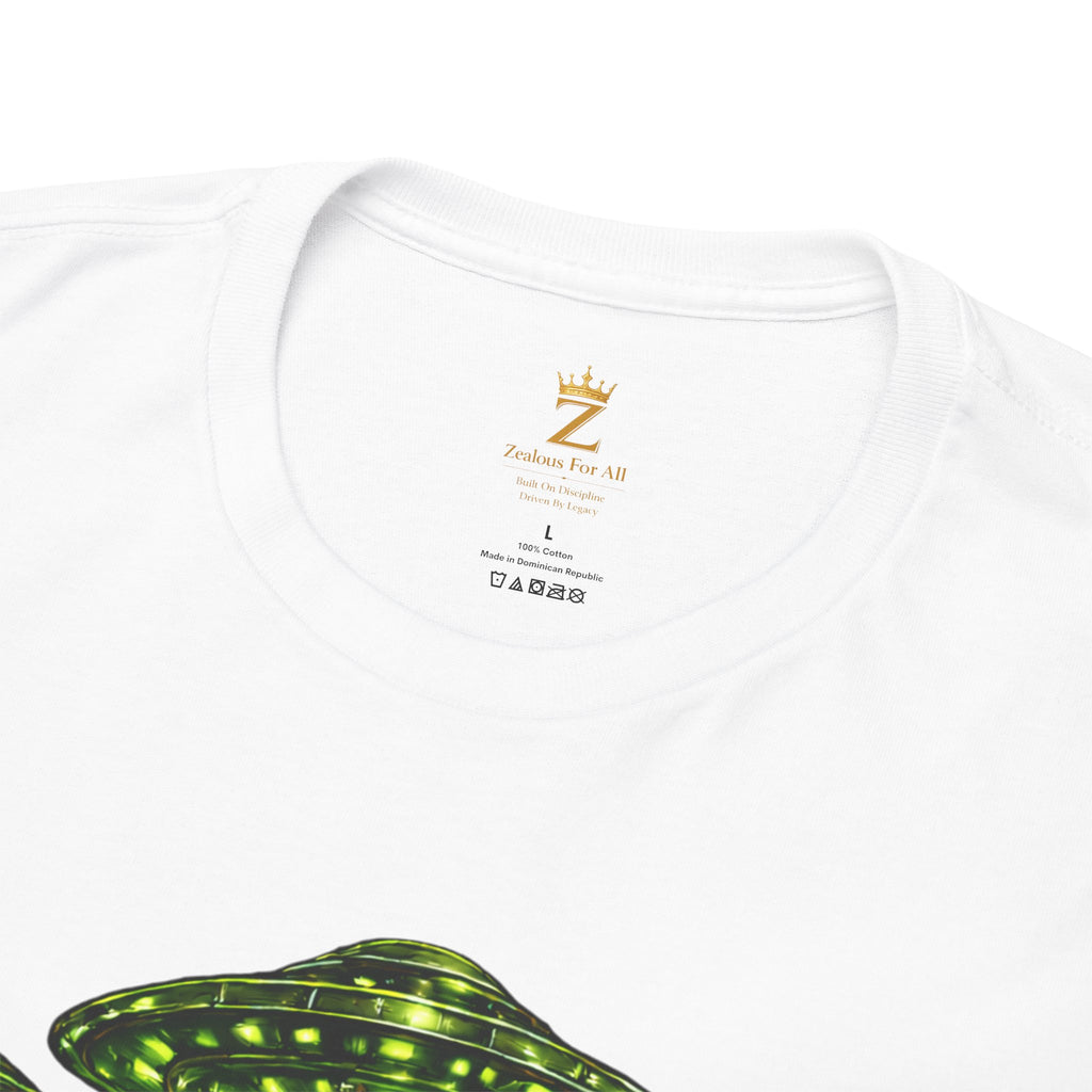 Adult "United. Fly. Organized." Graphic Tee (Lime Green) Printify
