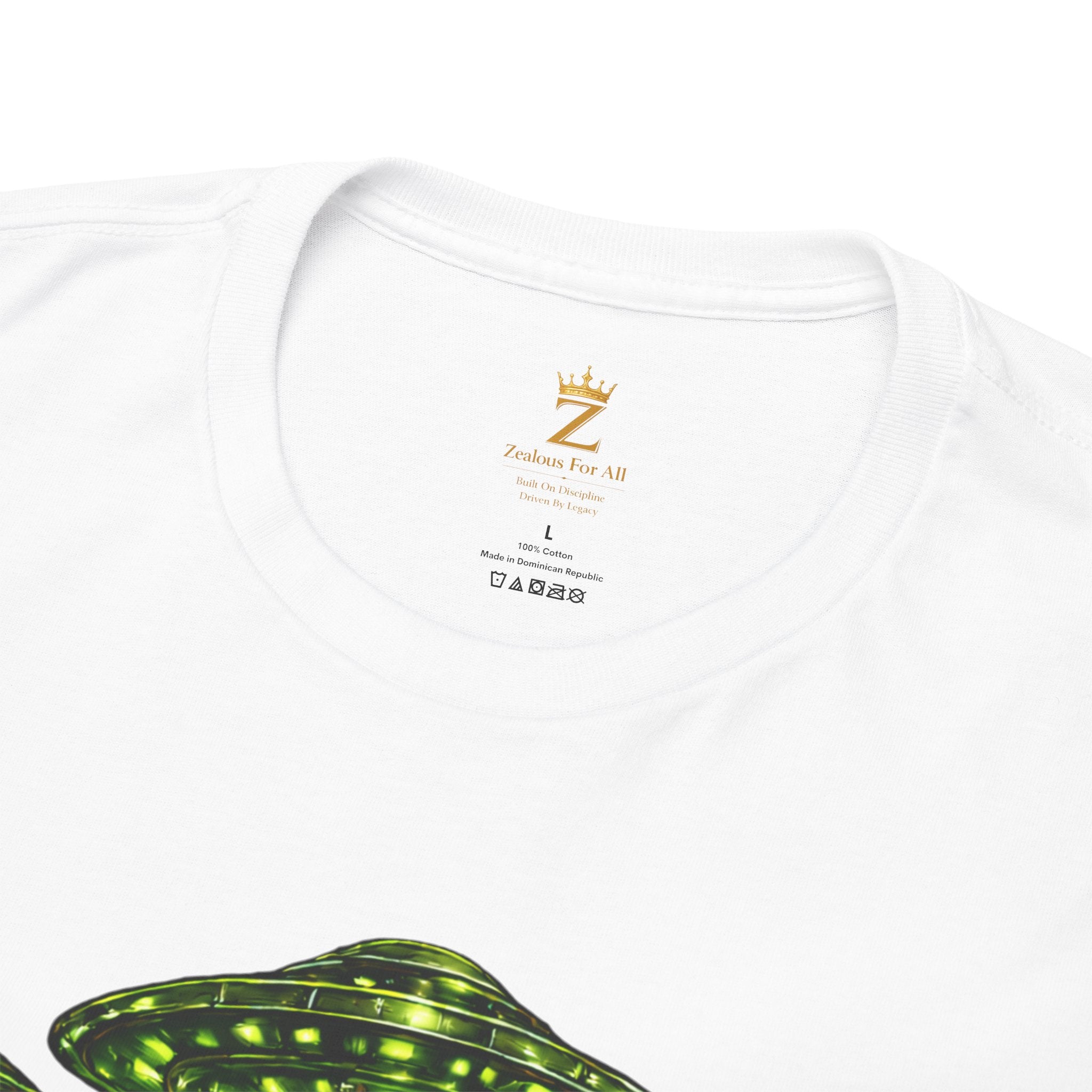 Adult "United. Fly. Organized." Graphic Tee (Lime Green) Printify