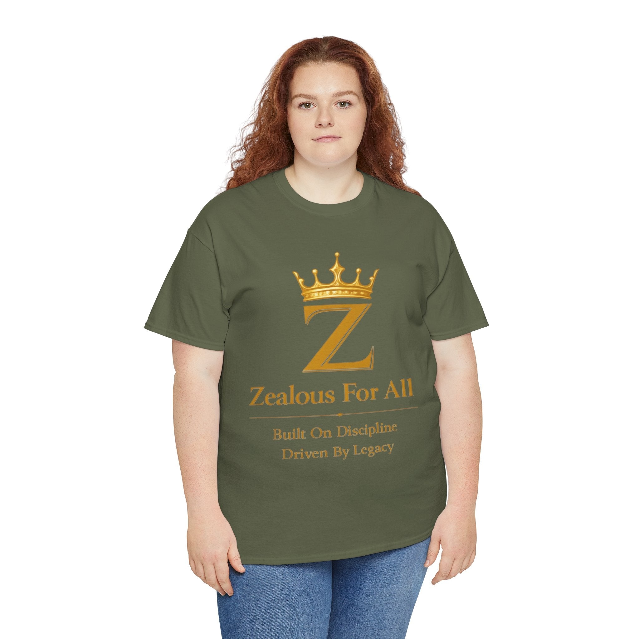 Unisex Zealous For All T-Shirt (Gold Logo) Printify
