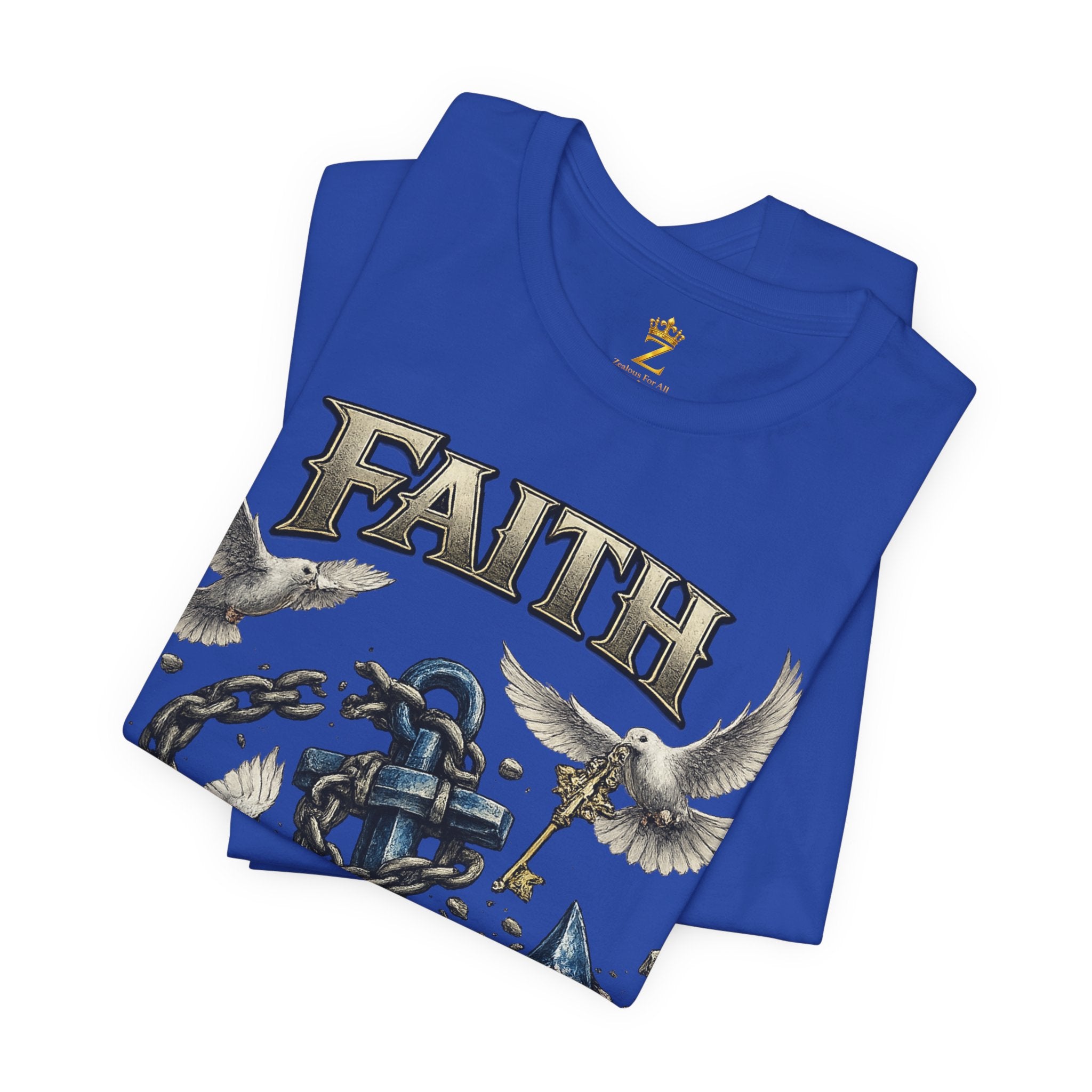 Faith Prevails T‑Shirt (Blue Anchor) Printify