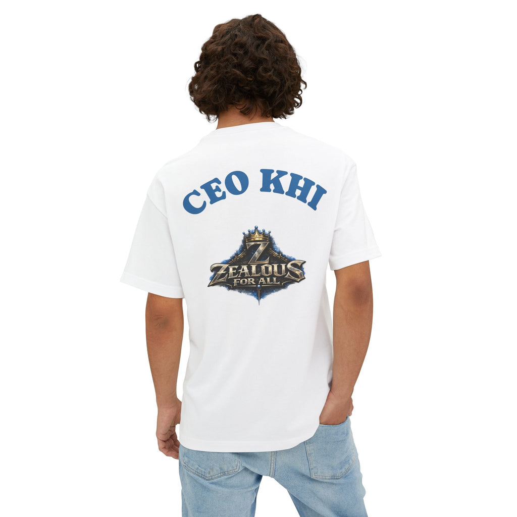 CEO KHI EDITION *Oversized* Discipline Over Emotions Graphic T-Shirt (Blue Heart) Printify