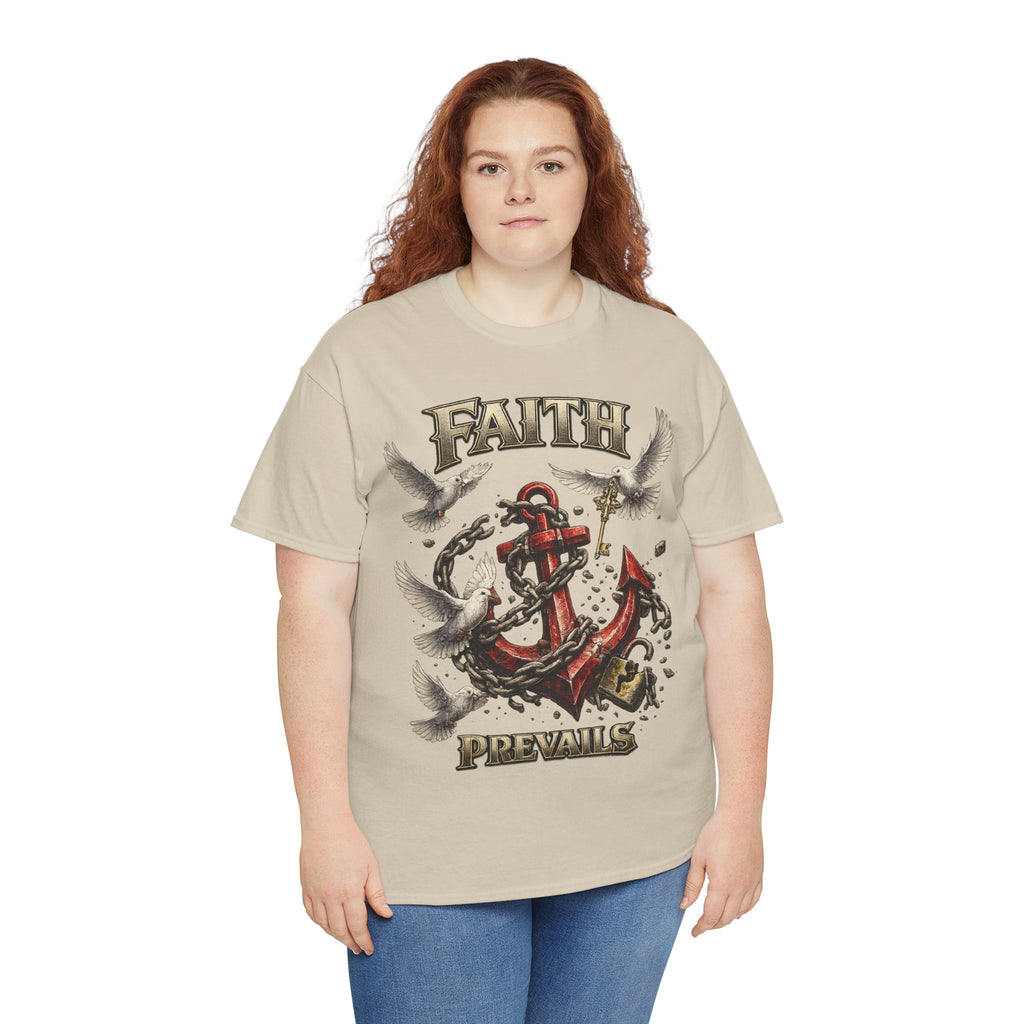 Adult Faith Prevails T‑Shirt (Red Anchor) Printify