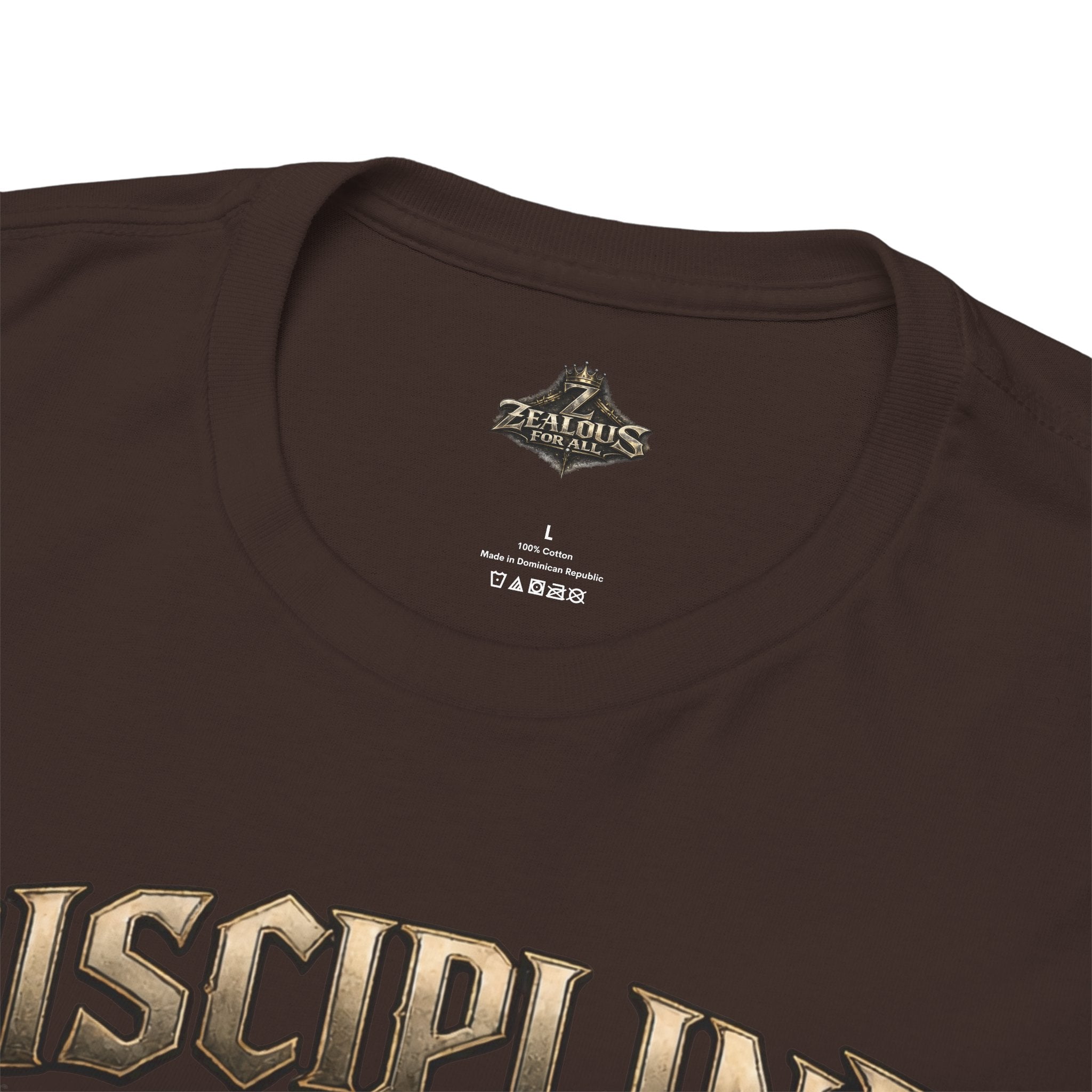 Adult Discipline Over Emotions Graphic T-Shirt (White Heart)