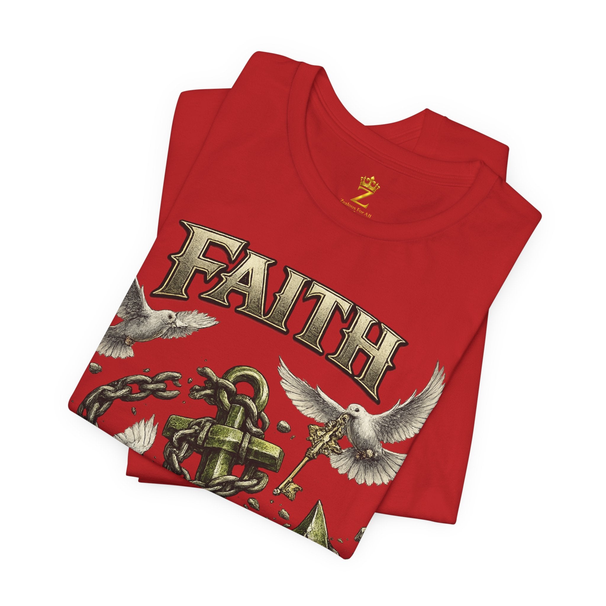 Faith Prevails T‑Shirt (Green Anchor) Printify