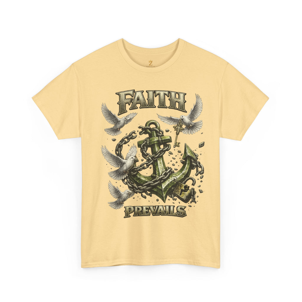 Adult Faith Prevails Anchor T-Shirt (Green Anchor) Printify
