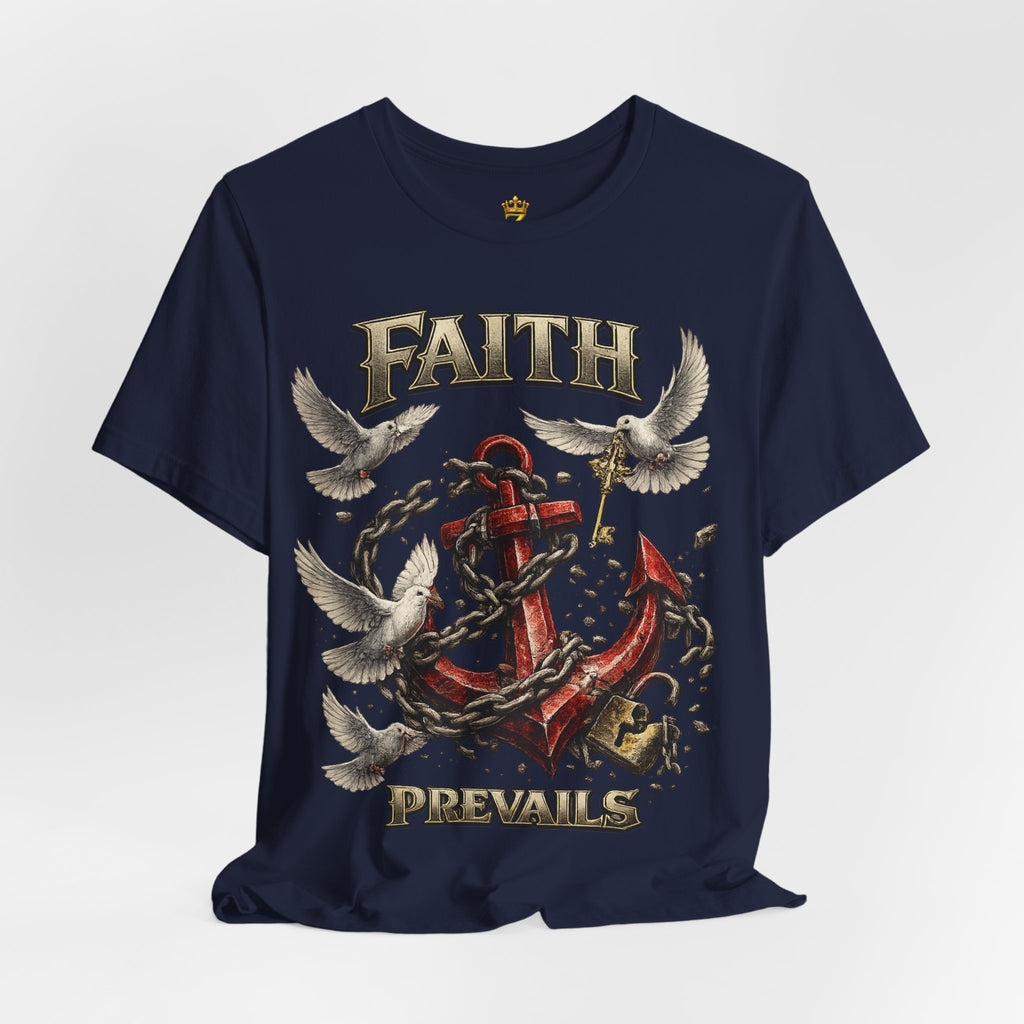 Faith Prevails T‑Shirt (Red Anchor) Printify