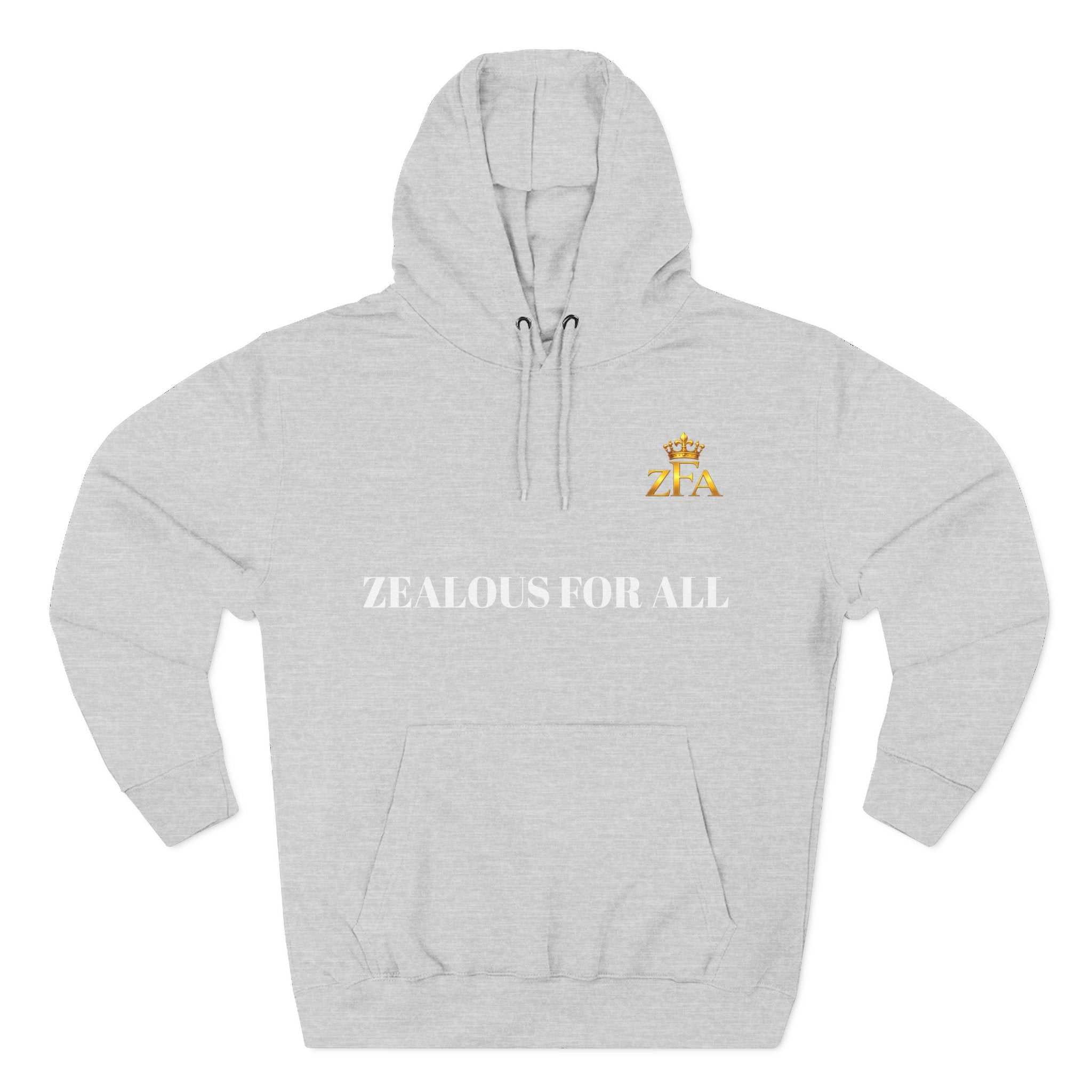 ZFA Premium Hoodie (White Words) Printify