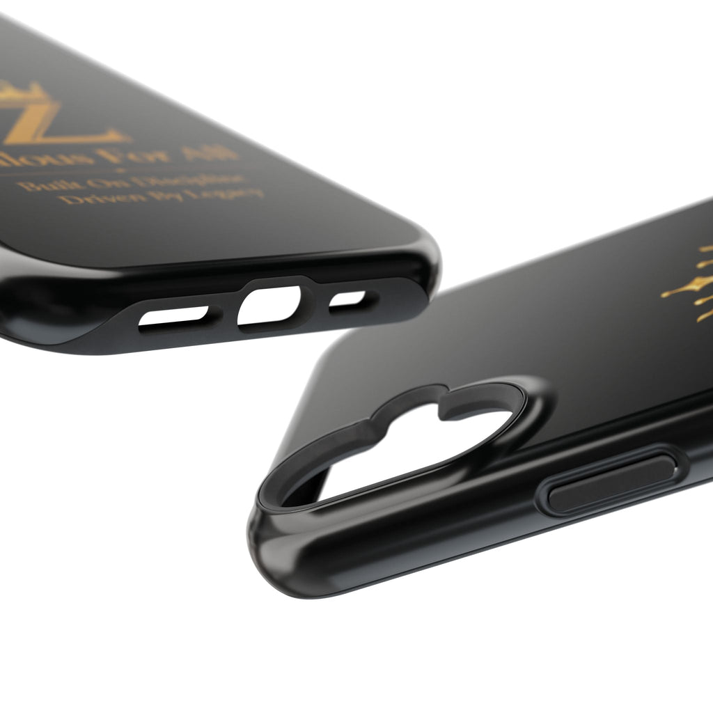 Phone Case — "Zealous For All" Gold Crown Impact-Resistant Case Printify