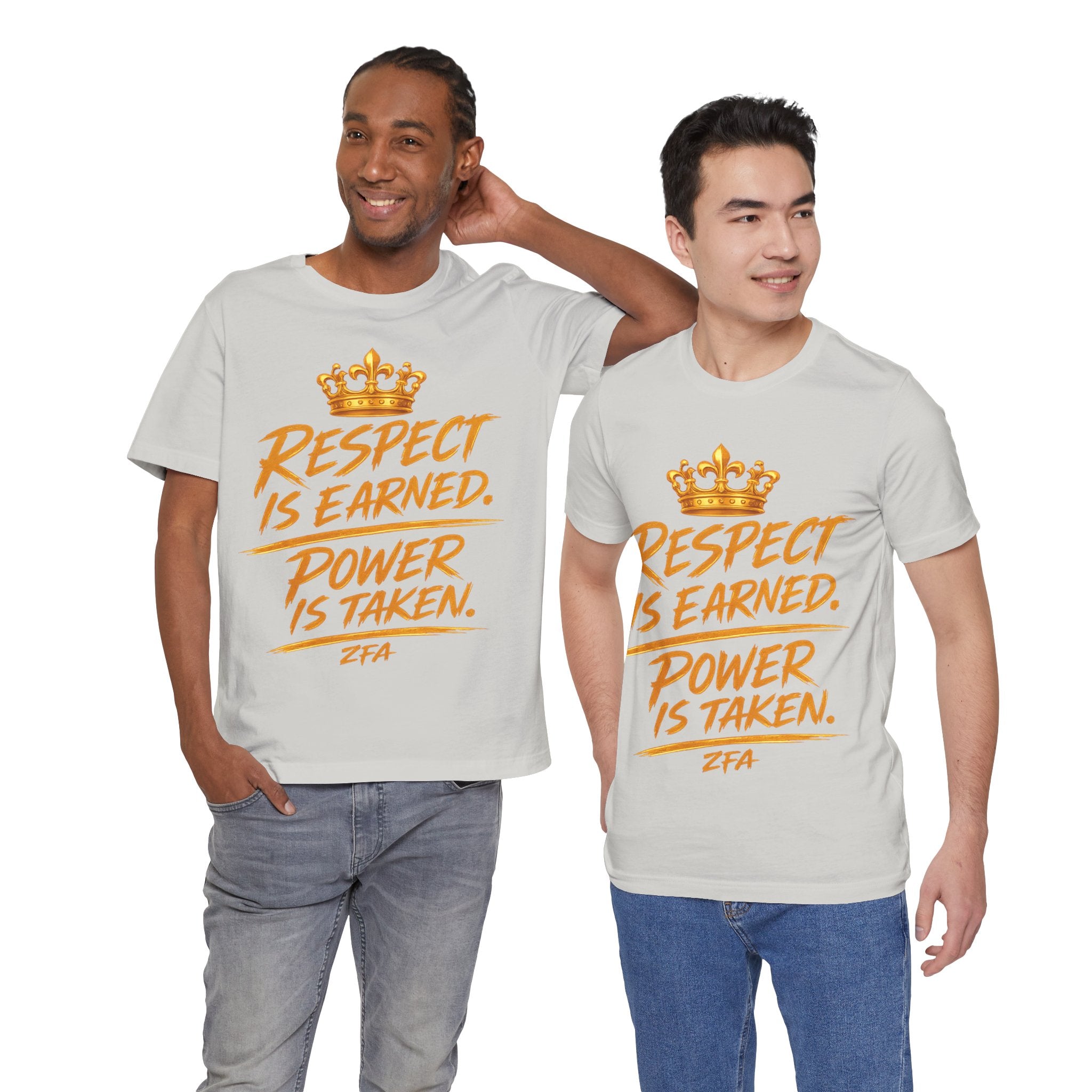 Respect Is Earned Power Is Taken T‑Shirt — Motivational Crown Graphic Tee