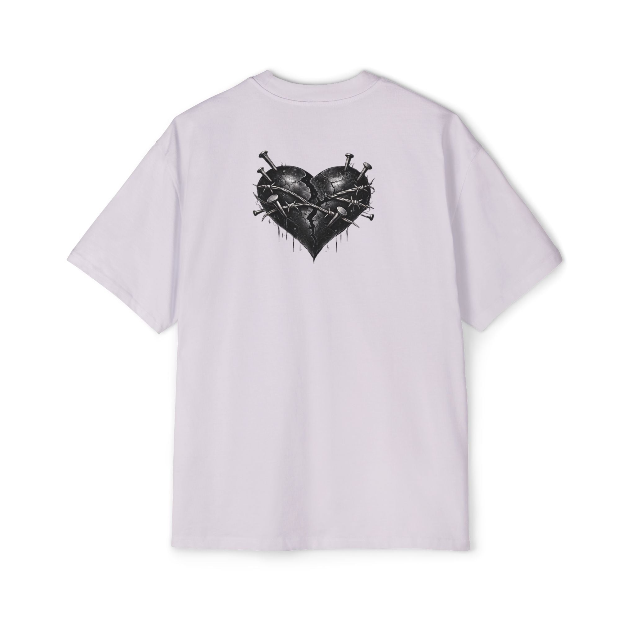 Oversized Discipline Over Emotions Graphic Tee (Black Heart) Printify