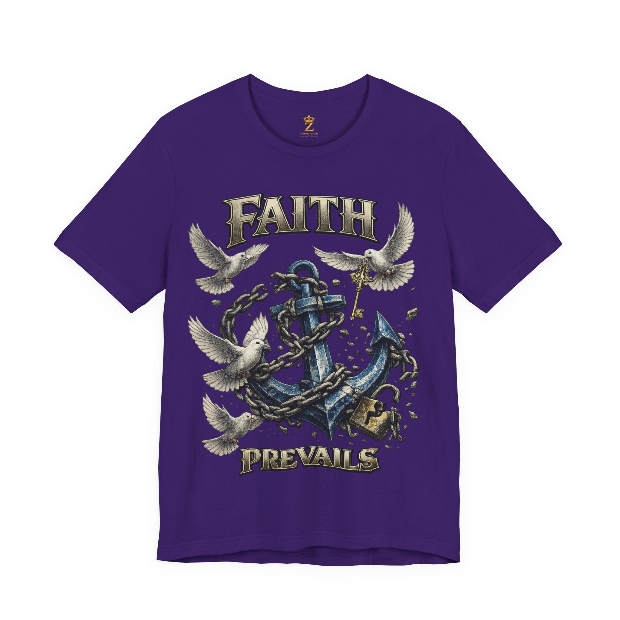 Faith Prevails T‑Shirt (Blue Anchor) Printify