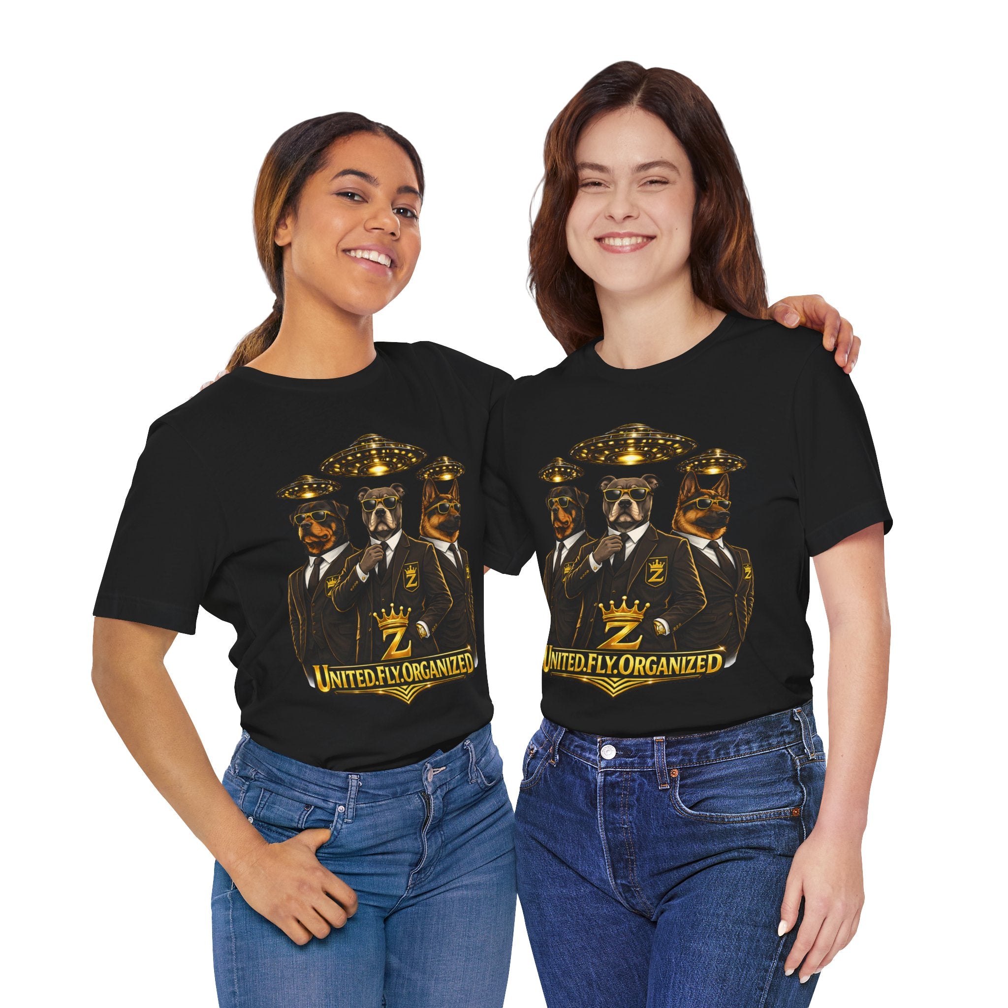 COMING SOON... United. Fly. Organized. Graphic Tee (Gold) Printify